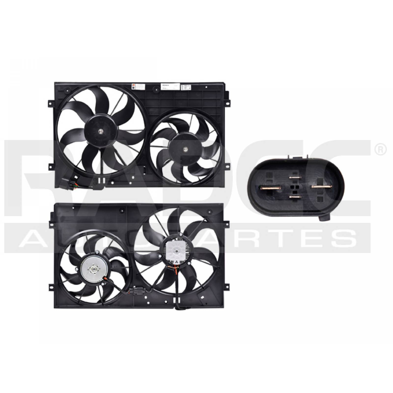Motoventilador Volkswagen Passat  2012 - 2014  Doble