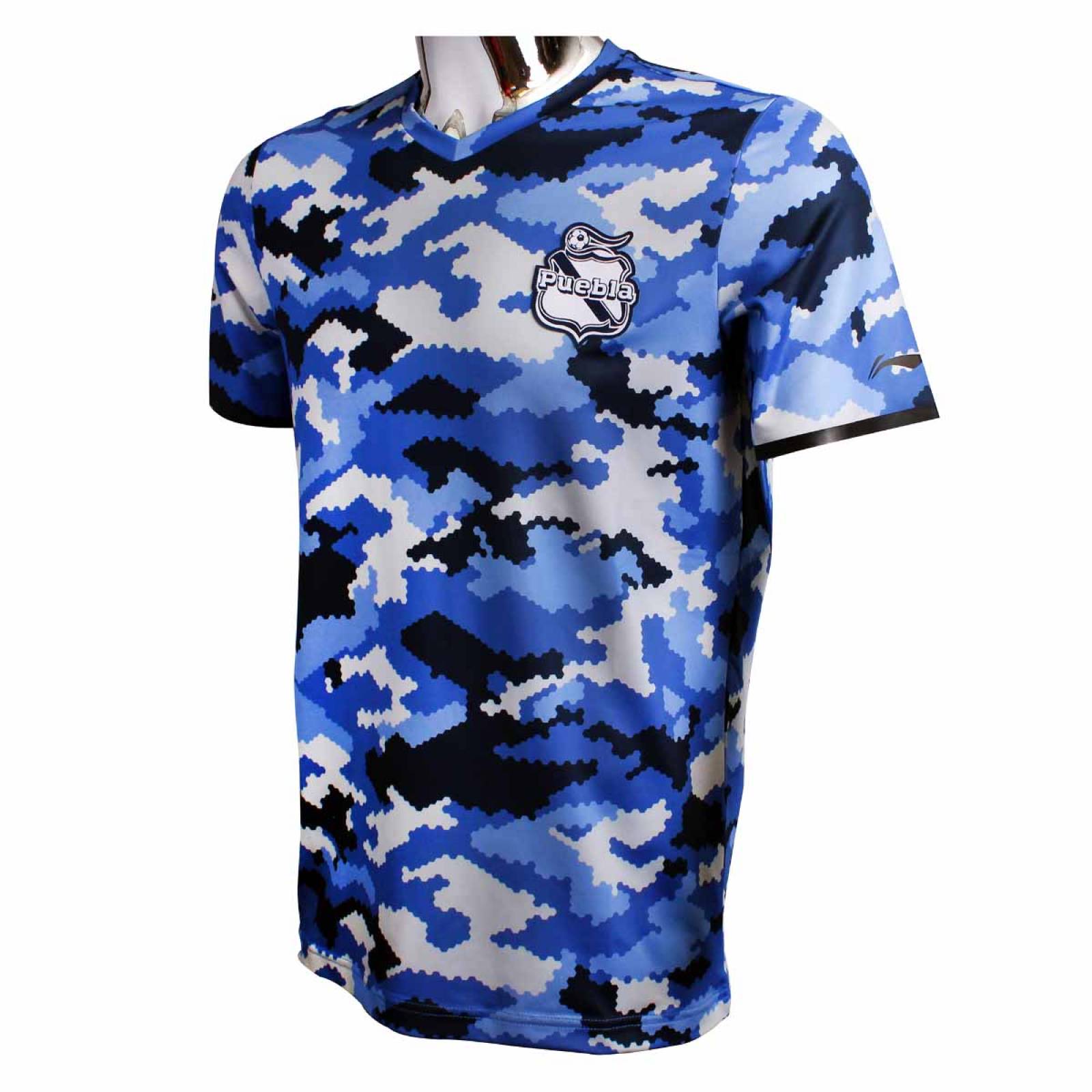 Playera de Entrenamiento Futbol Club Puebla ATSM409-3 Azul Li-Ning Caballero