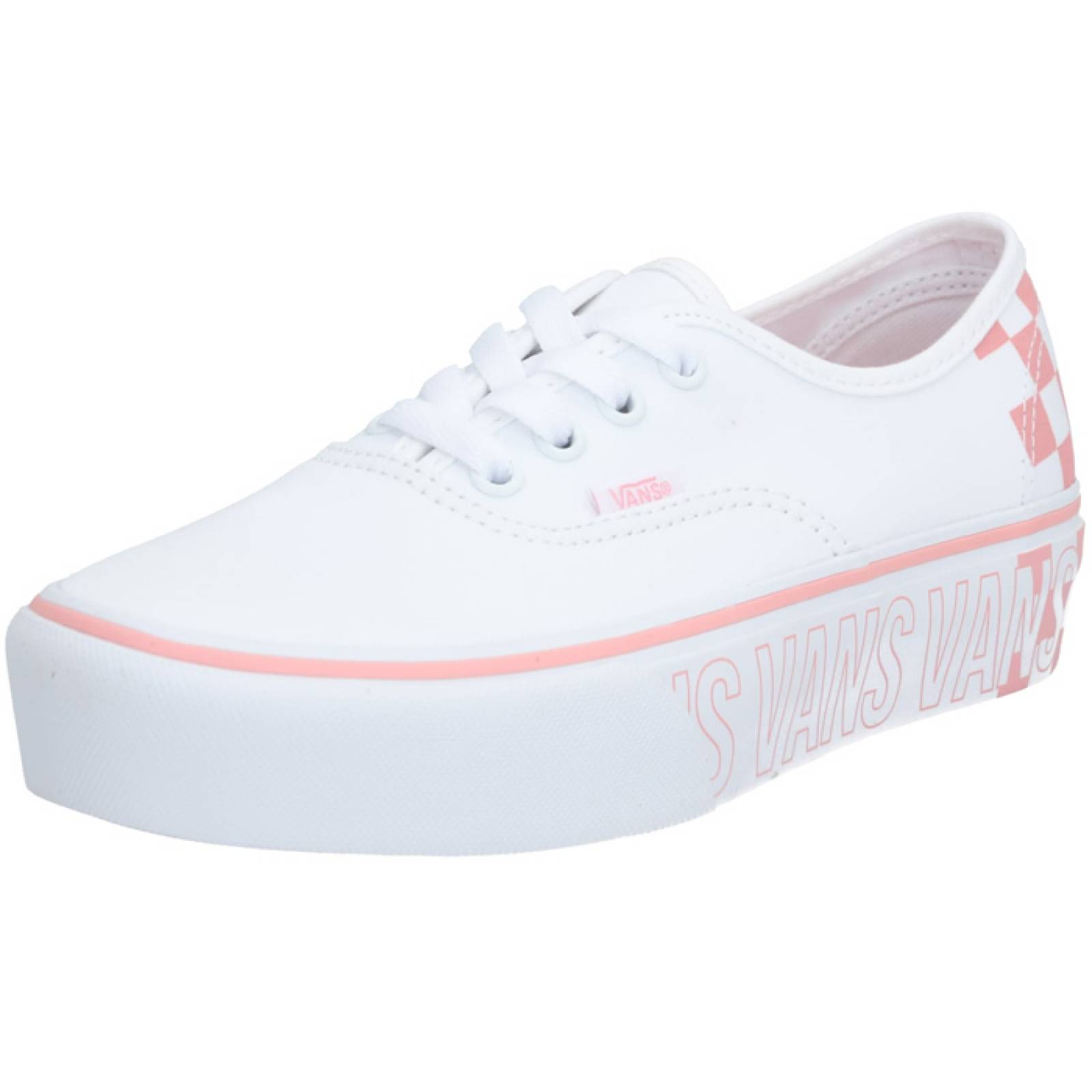 Tenis Vans Mujer Plataforma Ajedrez Coral Blanco VN0A3AV8AHP