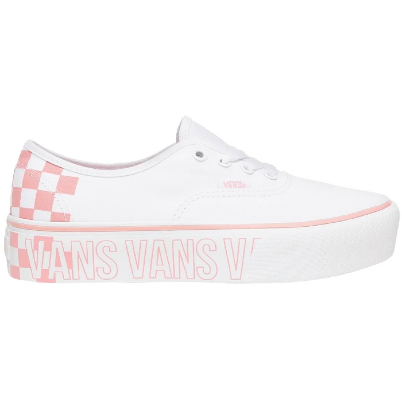 Tenis Vans Mujer Plataforma Ajedrez Coral Blanco VN0A3AV8AHP
