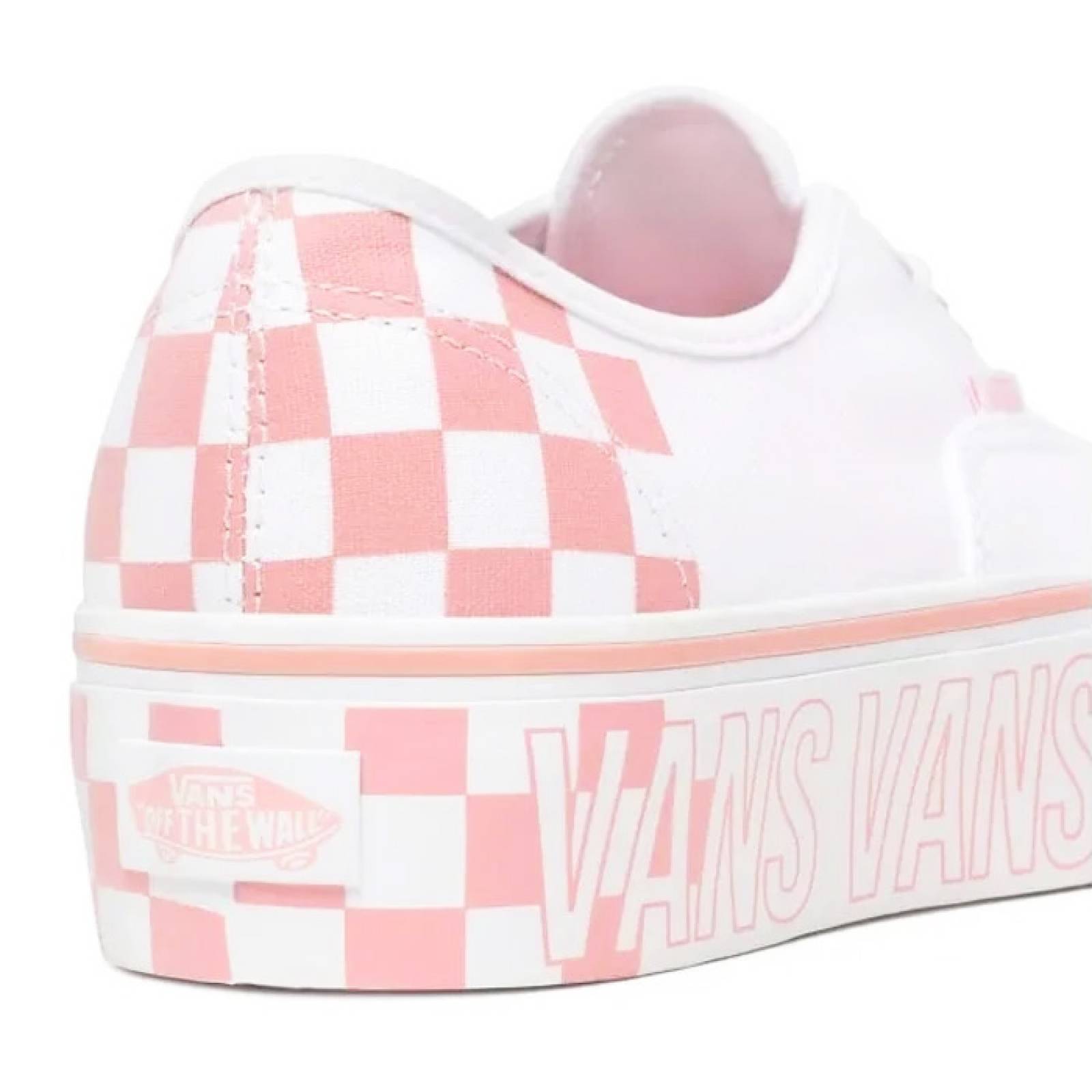 Tenis Vans Mujer Plataforma Ajedrez Coral Blanco VN0A3AV8AHP