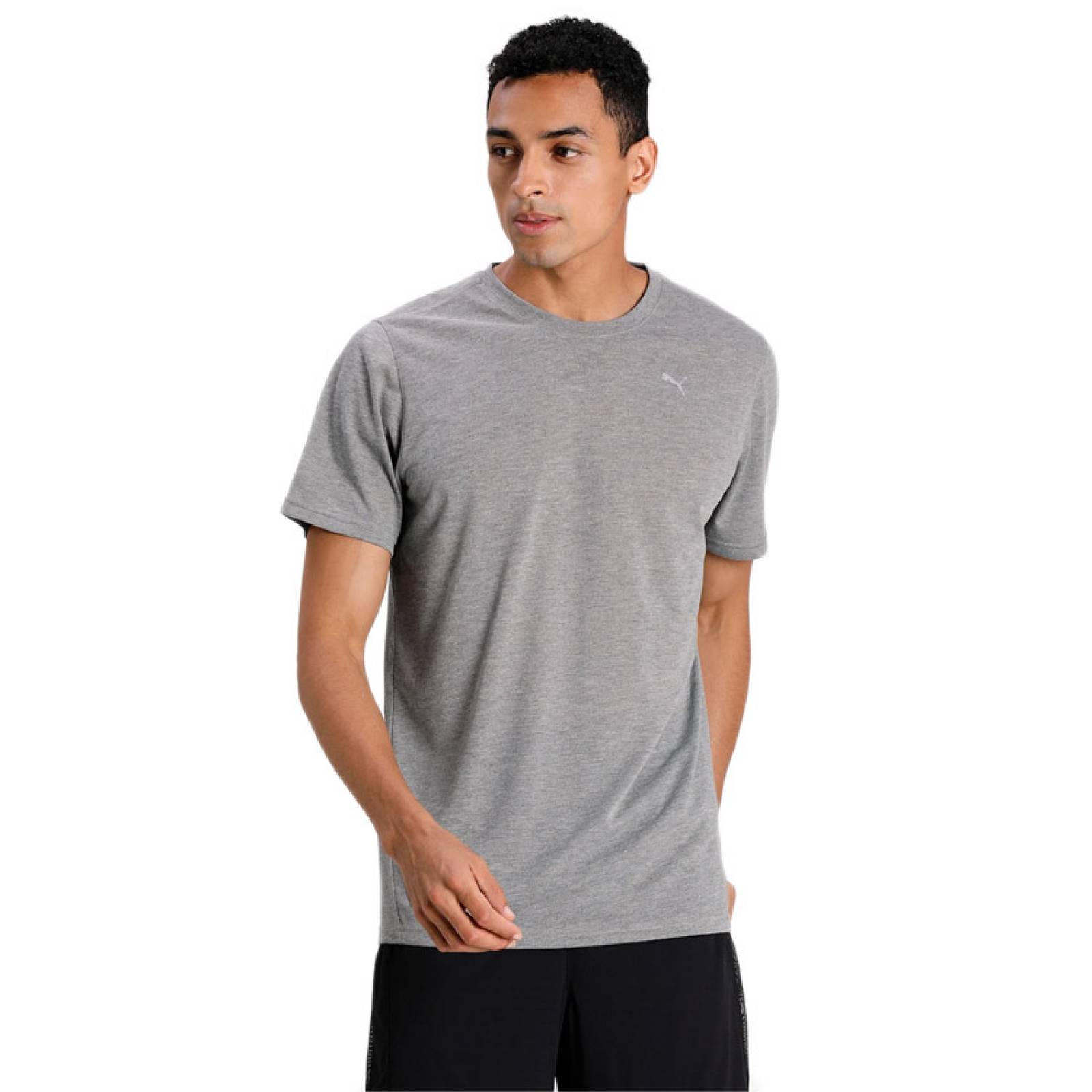 Playera Puma Hombre Manga Corta Drycell Gris 52031603
