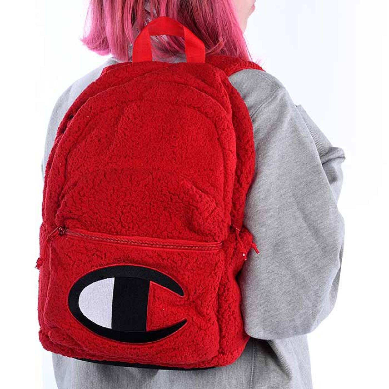 Mochila Champion Unisex Peluche Ajustable Rojo 25180608117RED