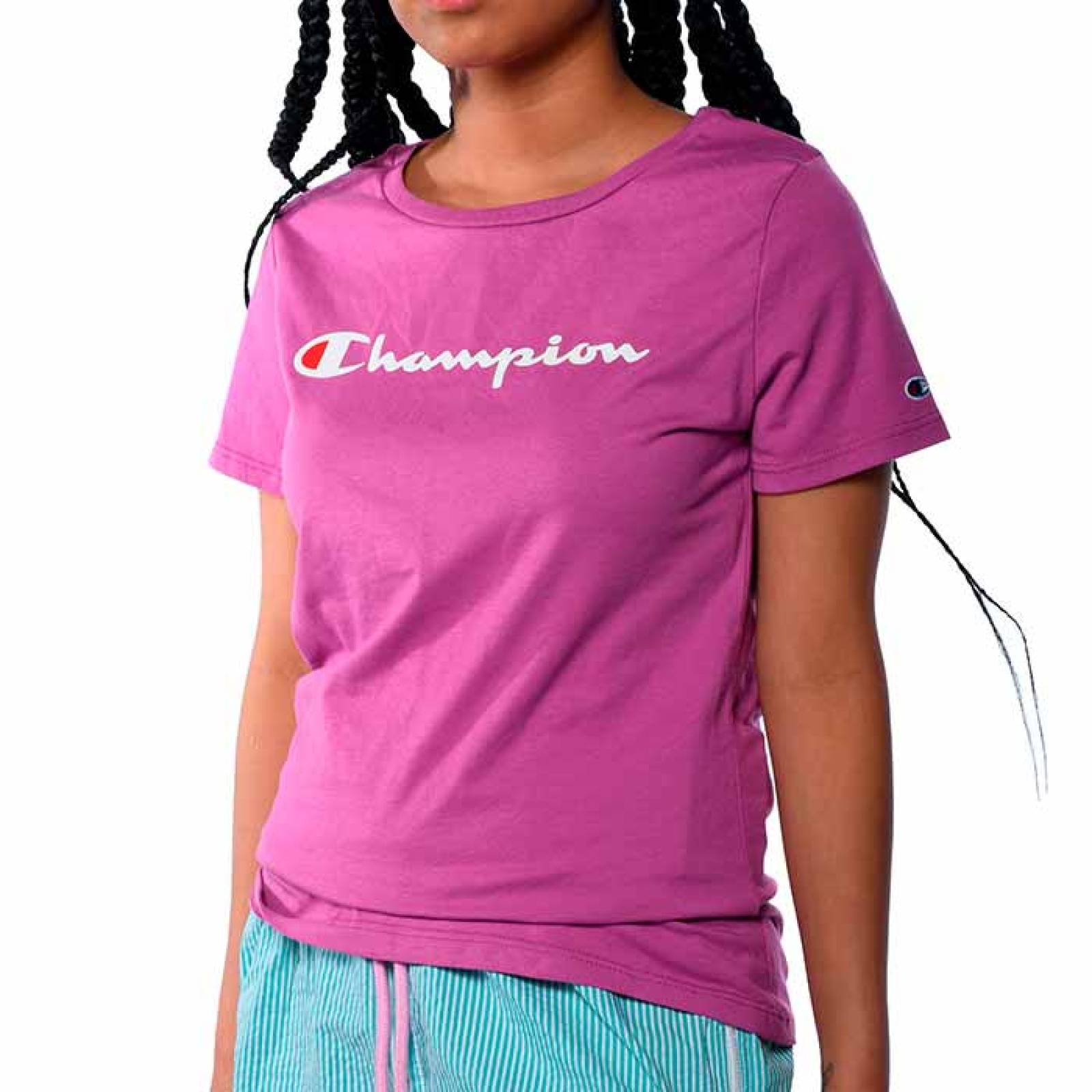 Playera Champion Mujer Tops T Shirt Lila 25180108060LIL