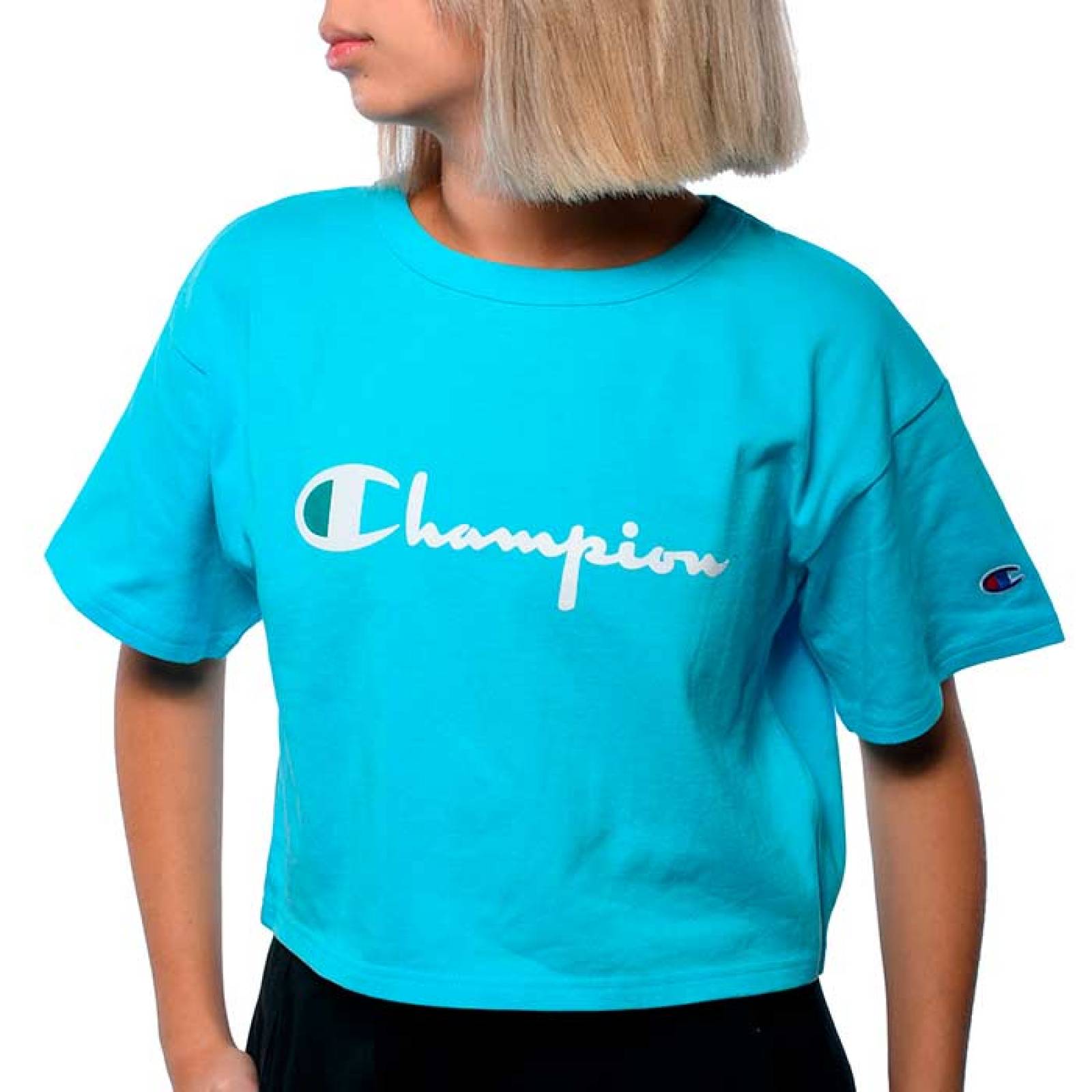 Playera Champion Mujer Crop Algodón 25190109066BLUE
