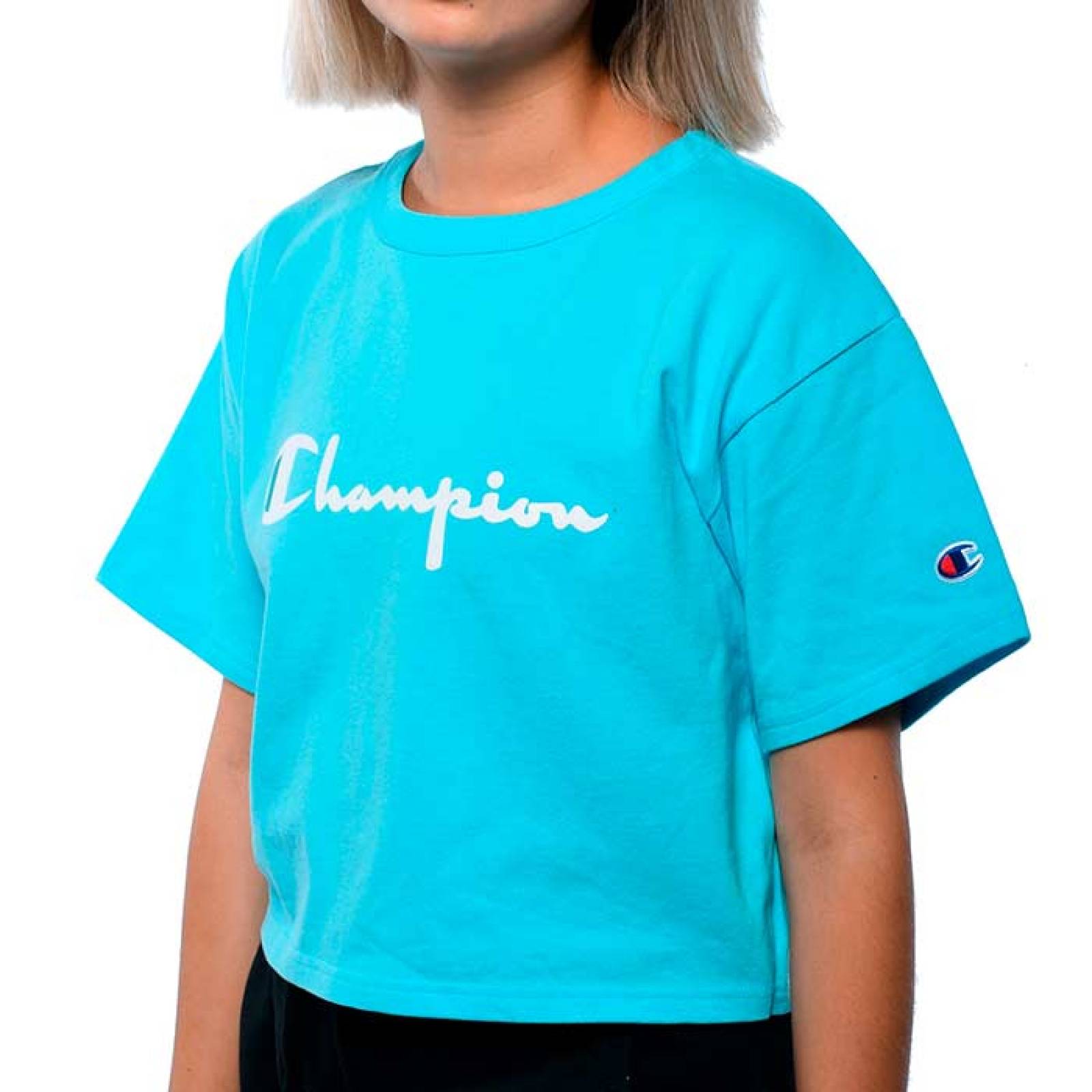 Playera Champion Mujer Crop Algodón 25190109066BLUE