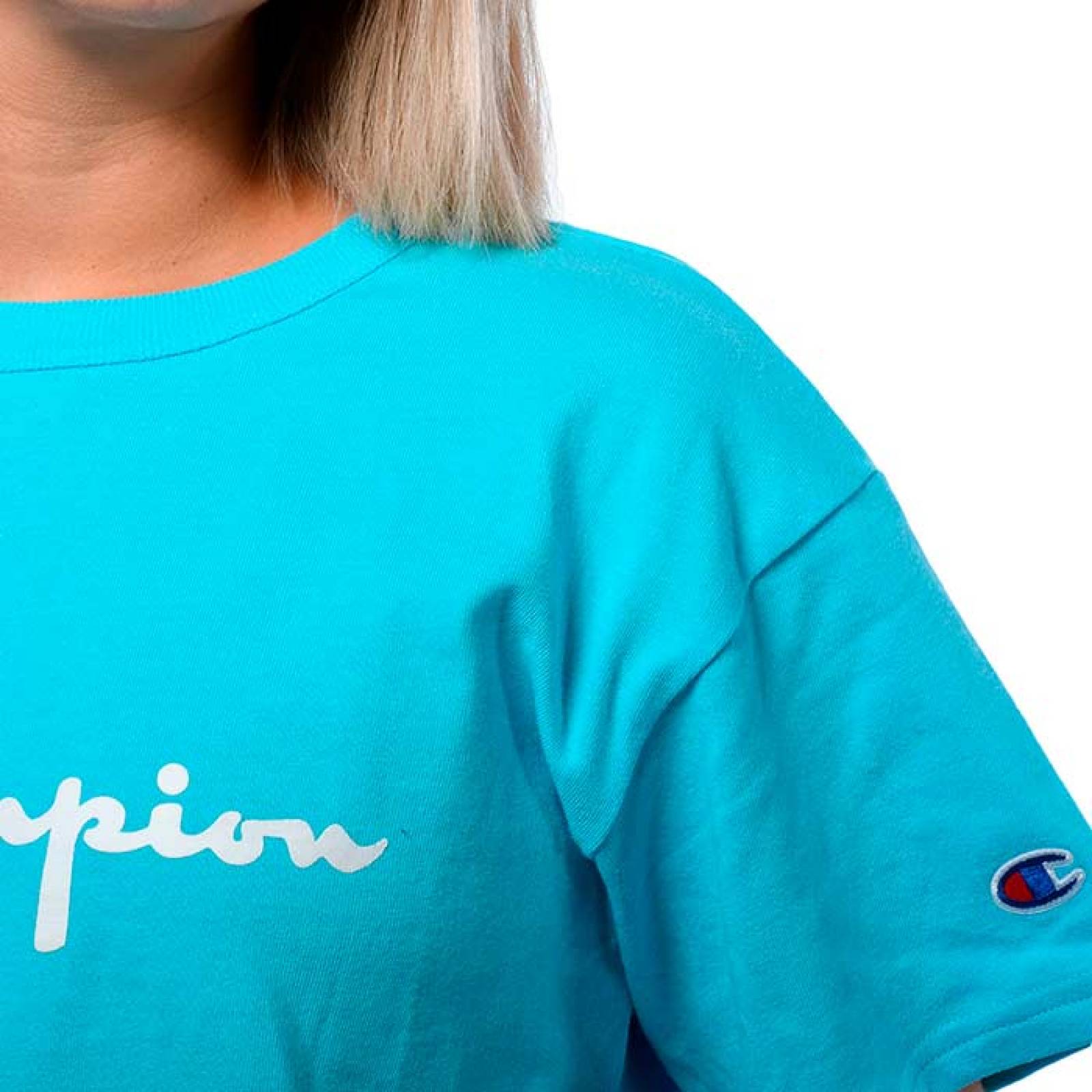 Playera Champion Mujer Crop Algodón 25190109066BLUE