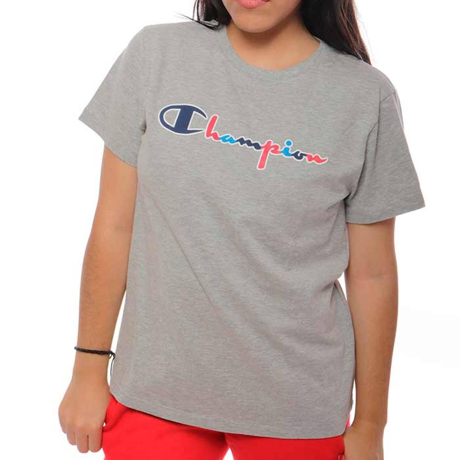 Playera Champion Mujer Casual Algodón Gris GT92Y07995806GRAY