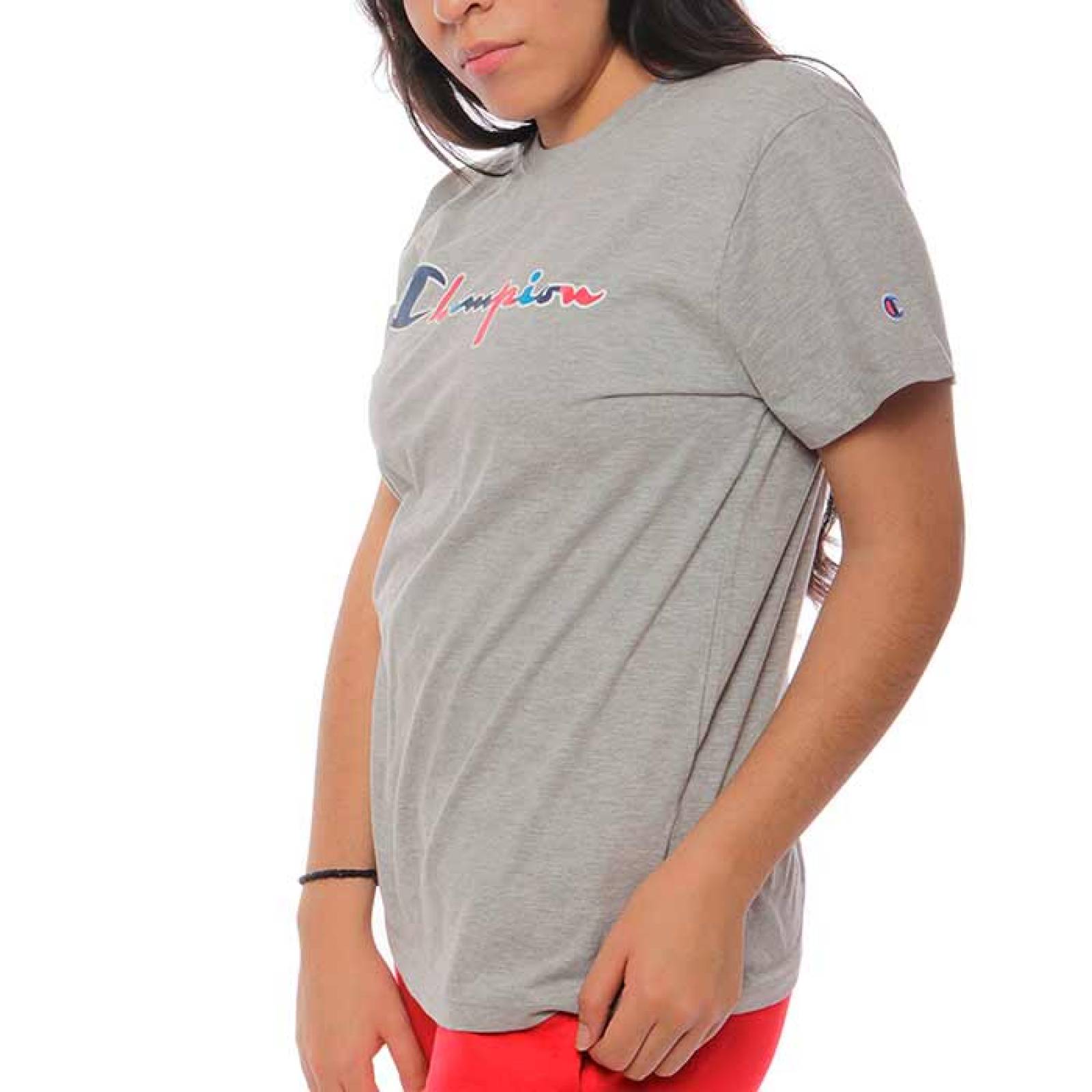 Playera Champion Mujer Casual Algodón Gris GT92Y07995806GRAY
