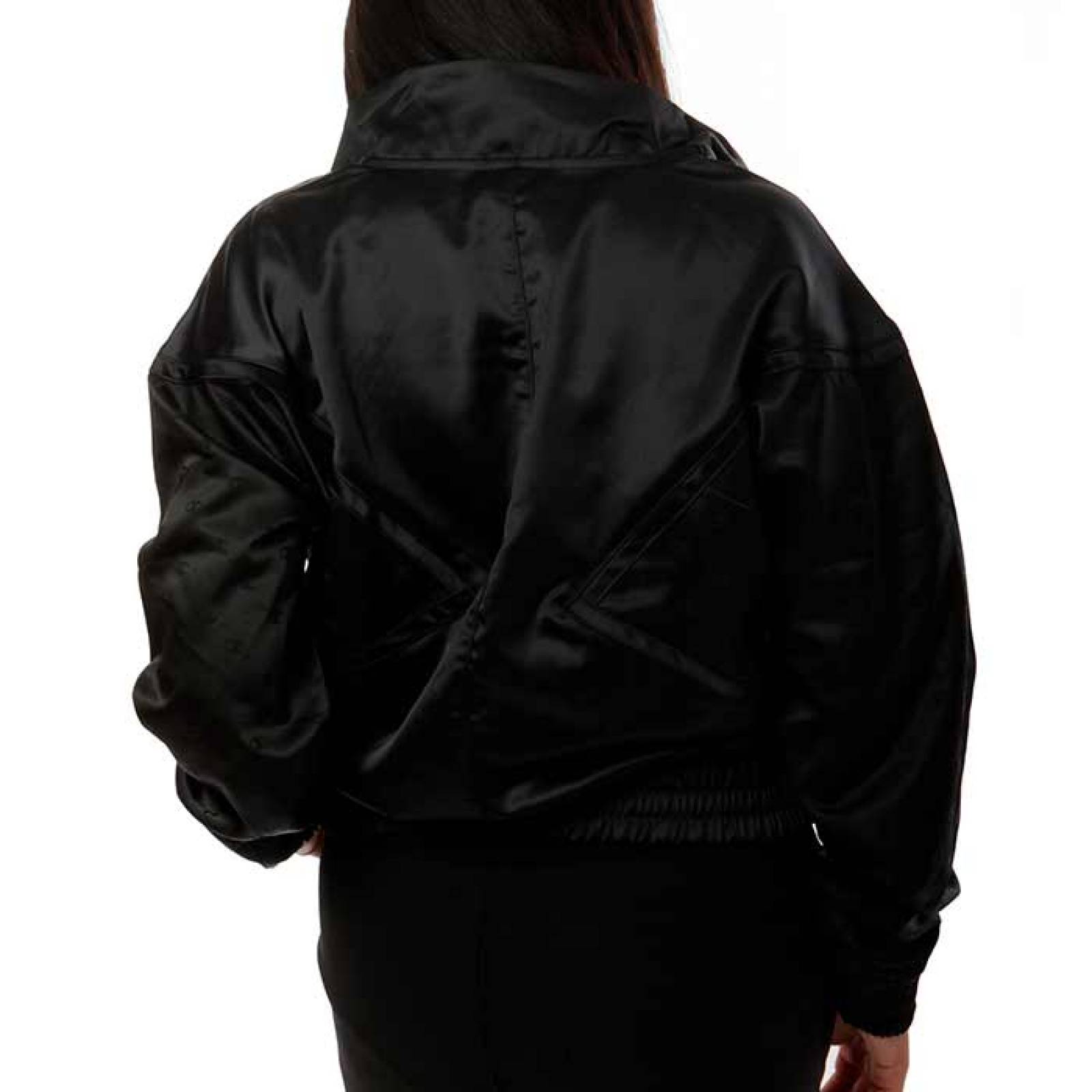 Chamarra Champion Mujer Satín Jacket Negro JL415550219003BLK