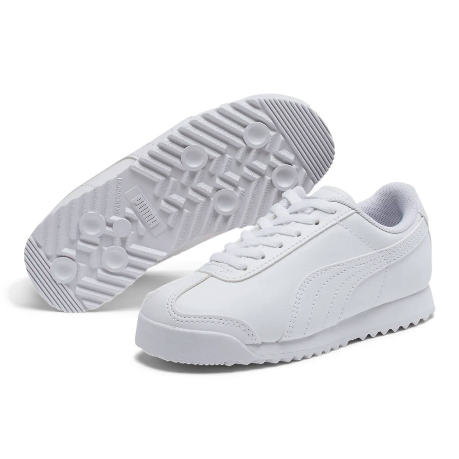 Tenis Puma Niños Blanco Roma Basic 36159414