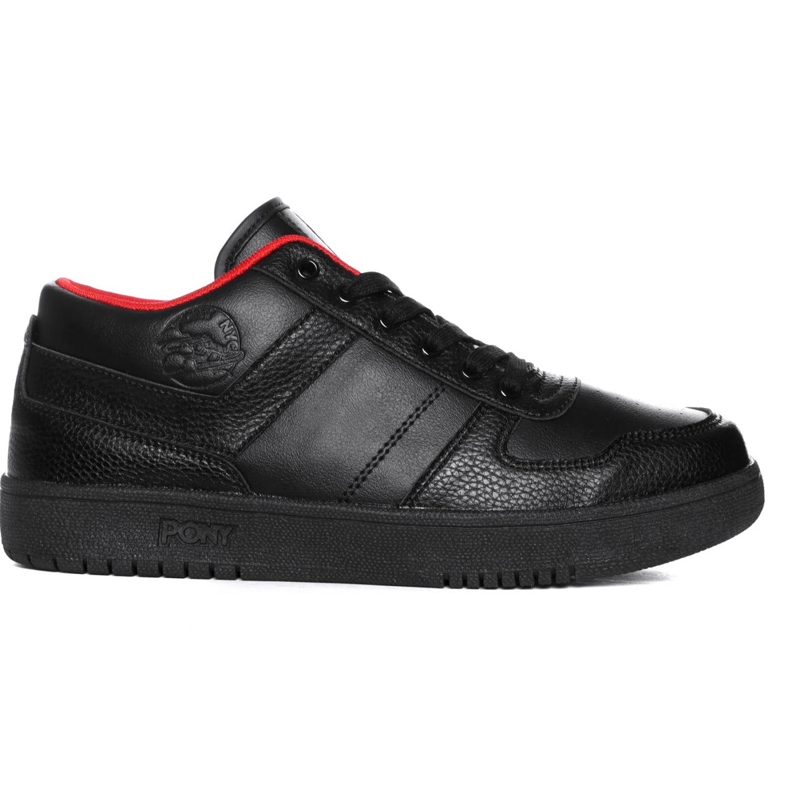 Tenis Pony Mujer Negro City Wings Mid Gang Casual 6018.