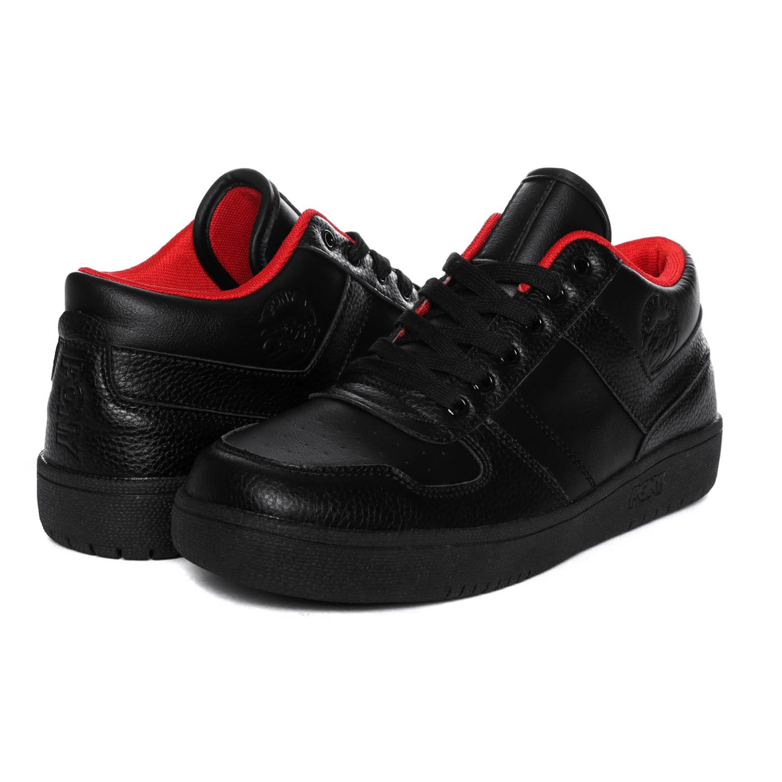 Tenis Pony Mujer Negro City Wings Mid Gang Casual 6018.