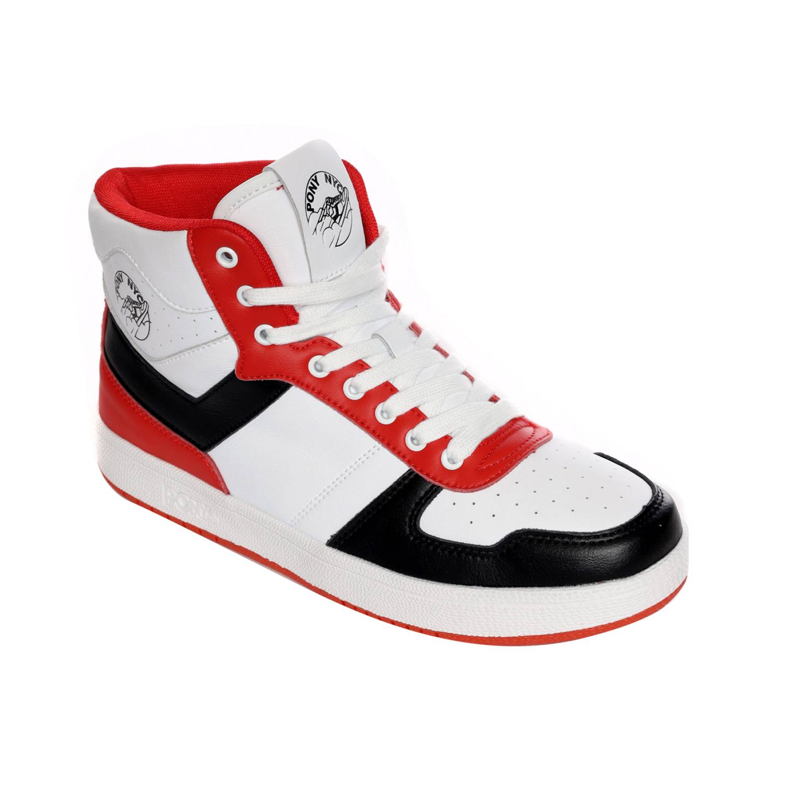 Tenis Pony Mujer Blanco City Wings Hi Cherry Casual 9491.