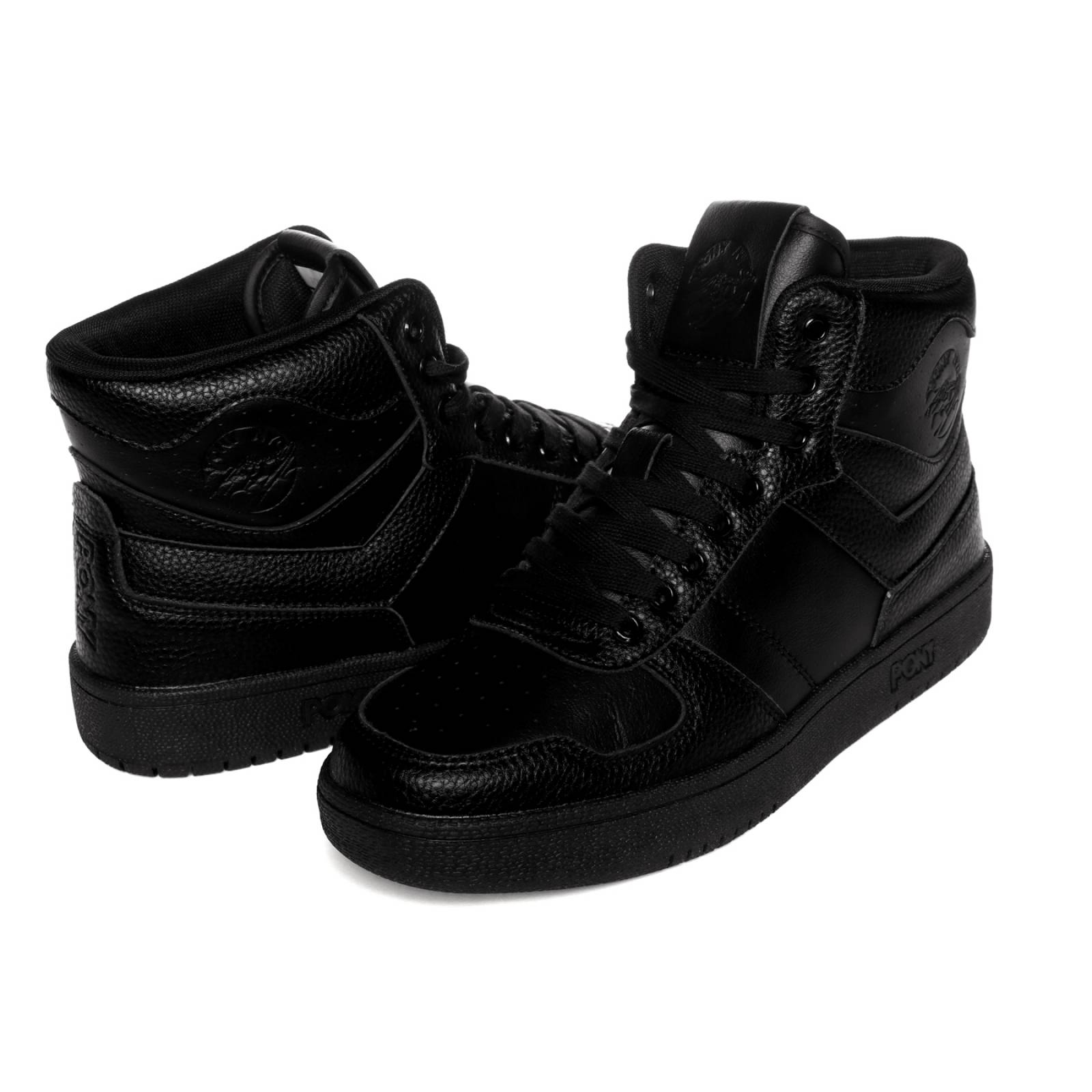 Tenis Pony Mujer Negro City Wings Hi Spider Casual 9958