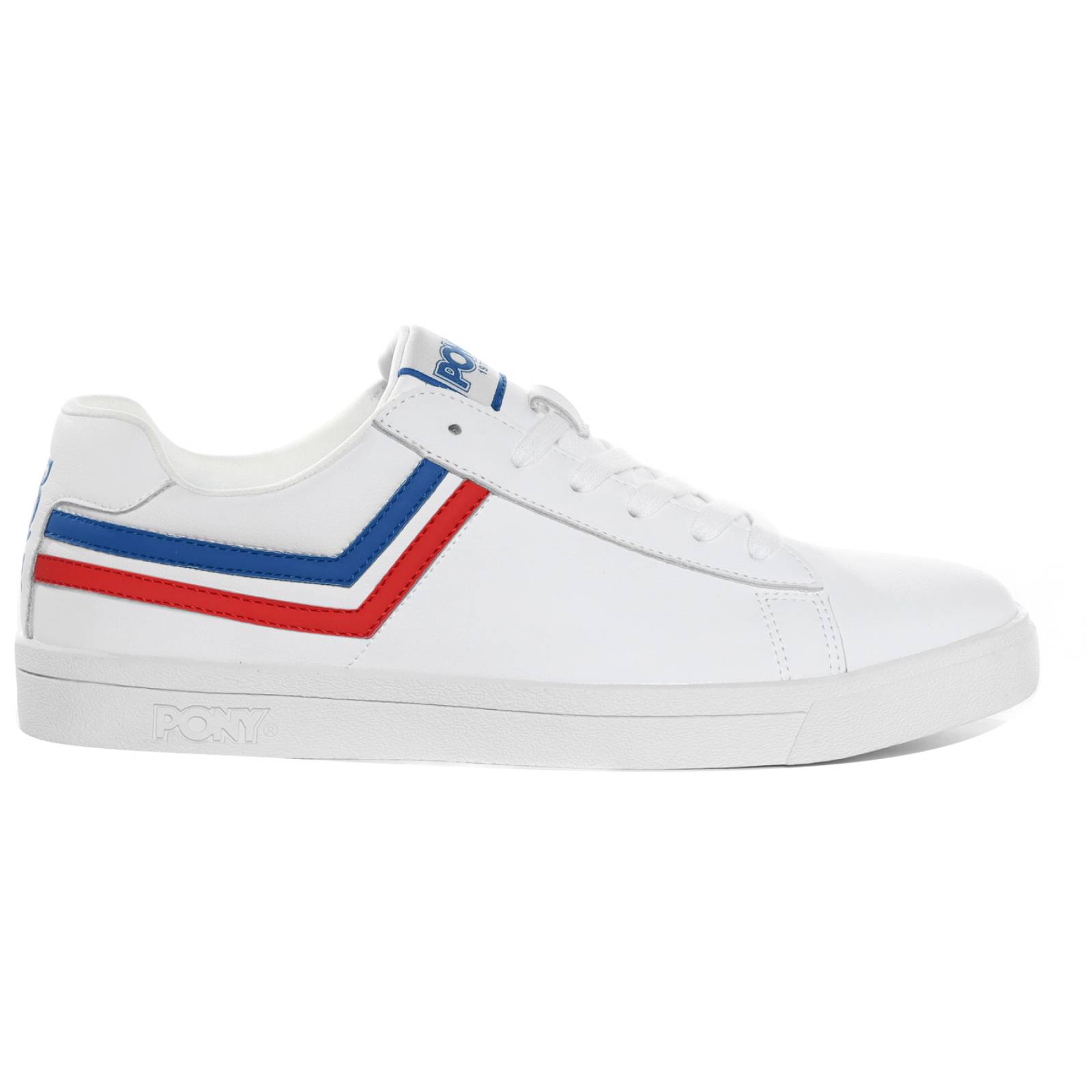 Tenis Pony Mujer Blanco Racer Tri Color France Casual 1876.