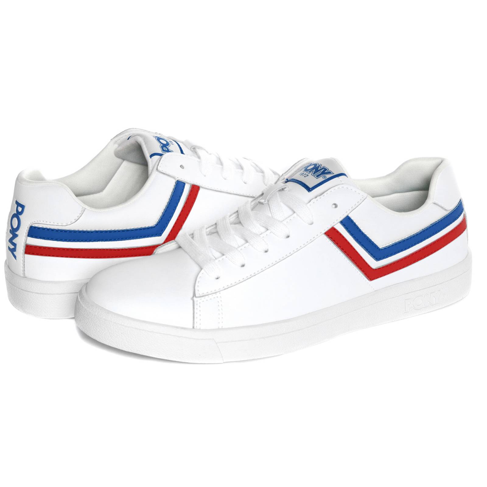 Tenis Pony Mujer Blanco Racer Tri Color France Casual 1876.