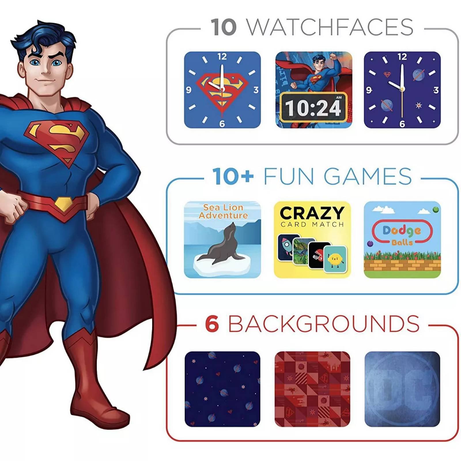 Reloj inteligente iTouch PlayZoom Superman para niño
