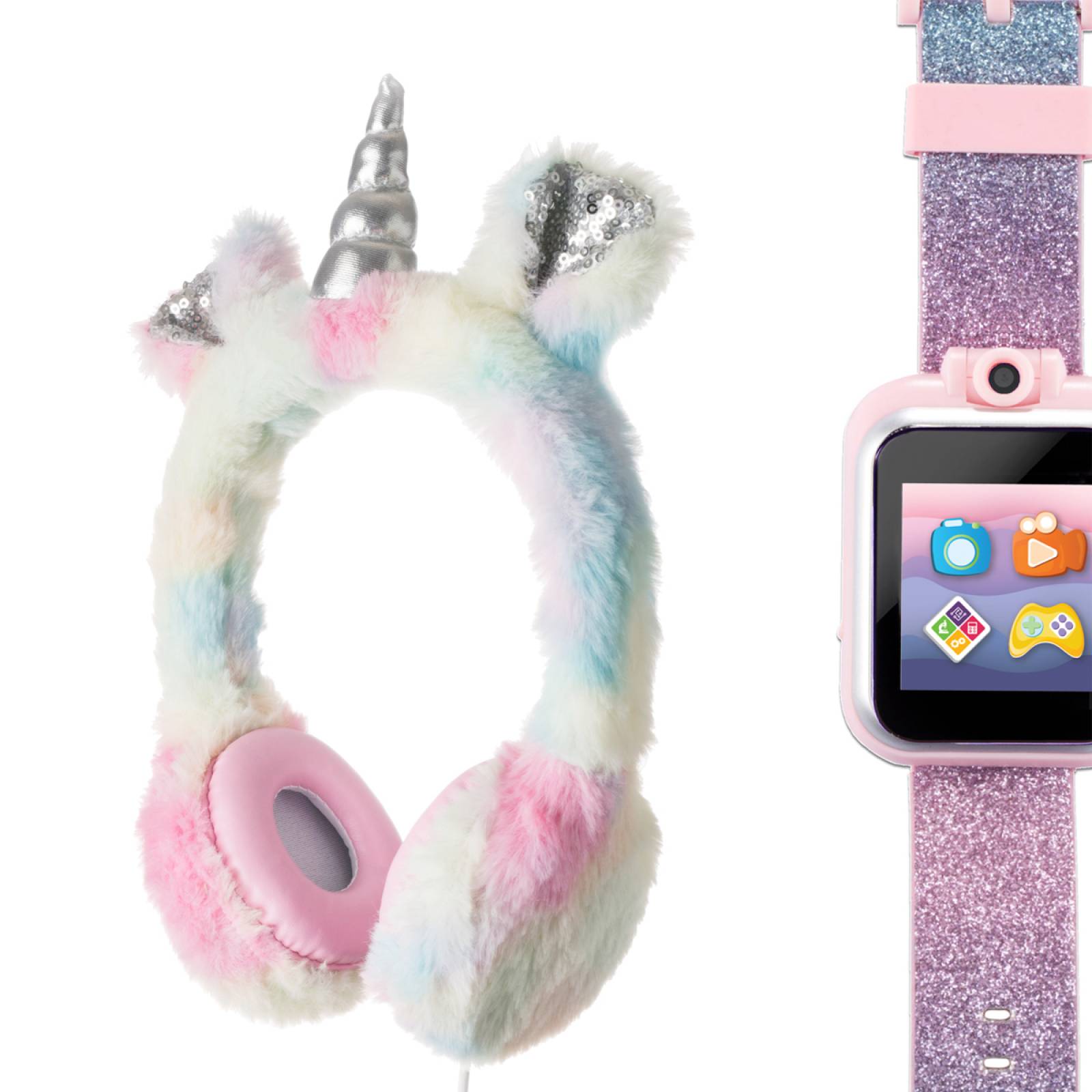Reloj Inteligente Con Audifonos Itouch Niña Rosa Bundle X Headphones Glitter Unicorn 900284M-42-F01