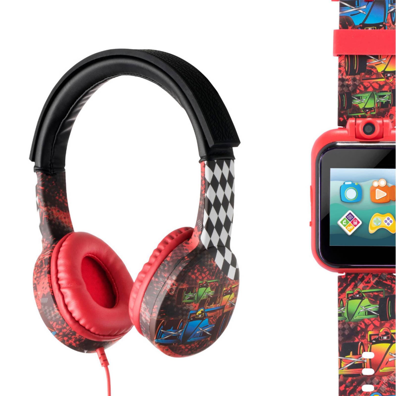 Reloj Inteligente Con Audifonos Itouch Niño Rojo Bundle X Headphones Race Car 900293M-42-R01.