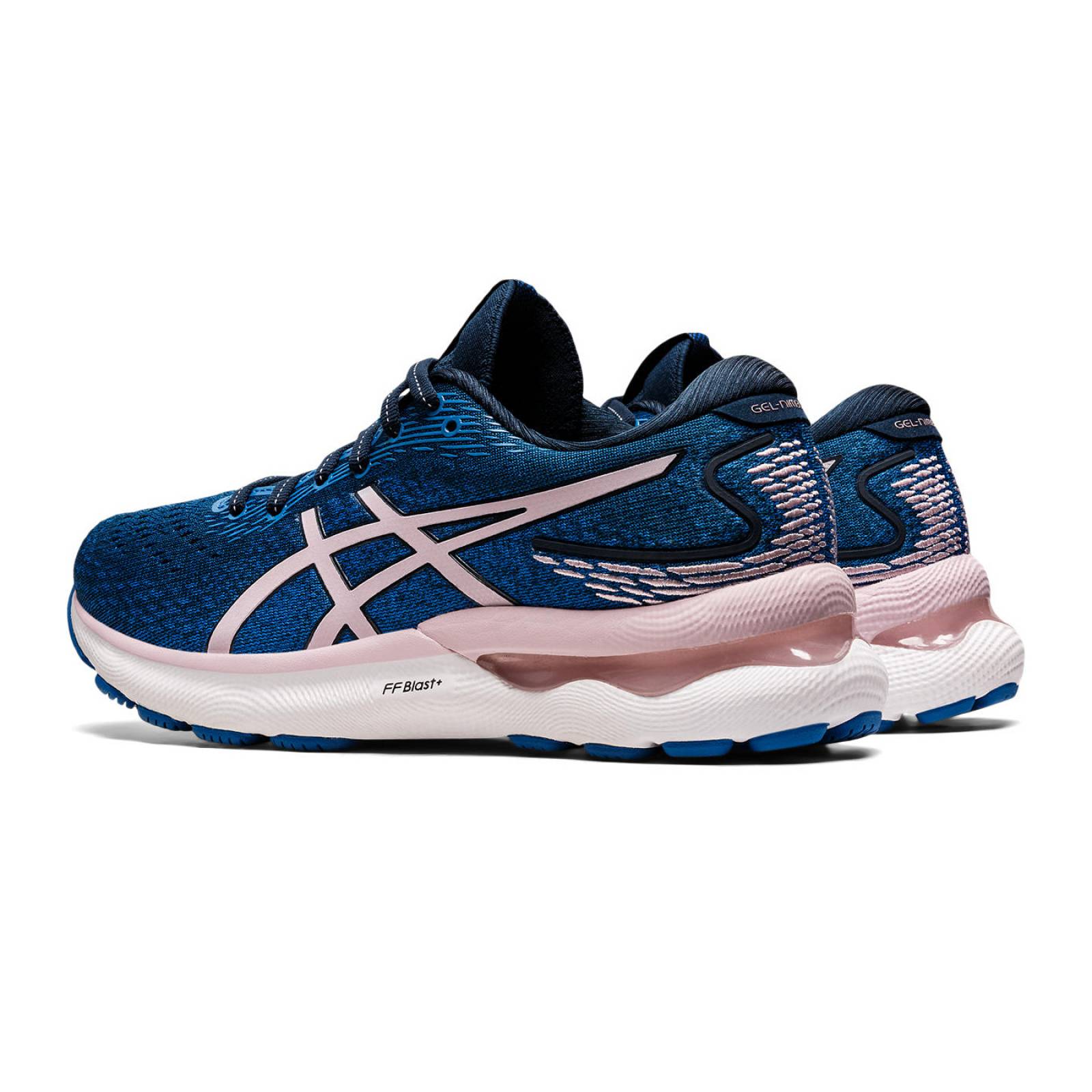 Tenis Asics Mujer Azul Gel Nimbus 24 1012B201.400 + CALCETAS DE REGALO.