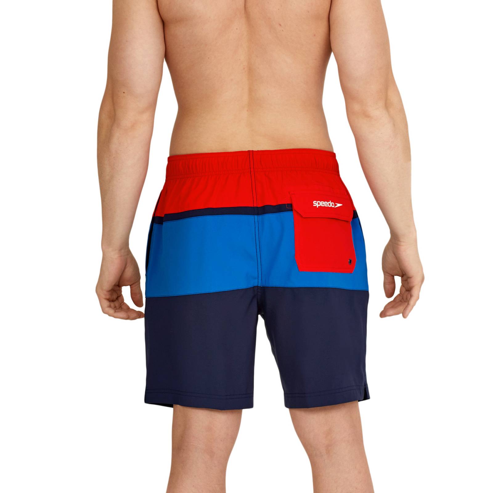 Traje de Baño Speedo Hombre Azul Redondo Edge Volley 18 7784385600.
