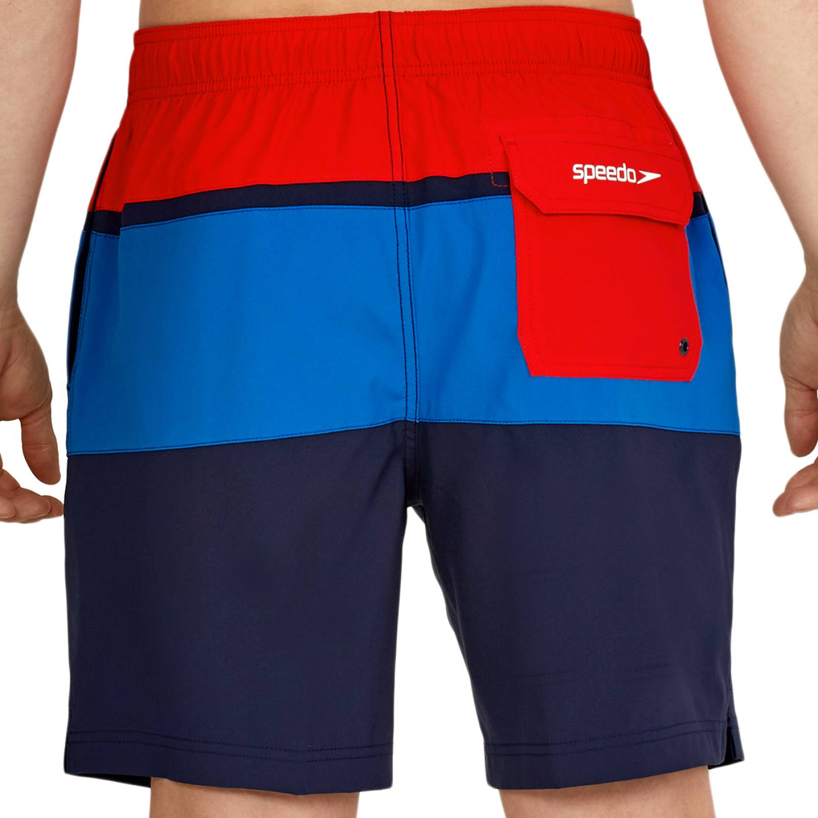 Traje de Baño Speedo Hombre Azul Redondo Edge Volley 18 7784385600.