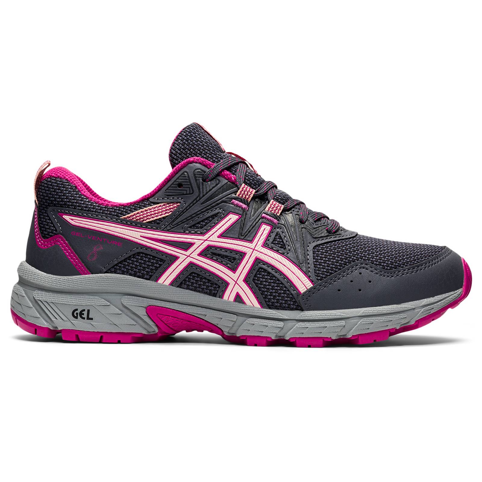 Tenis Asics Mujer Gris Gel Venture 8 Running 1012A708028