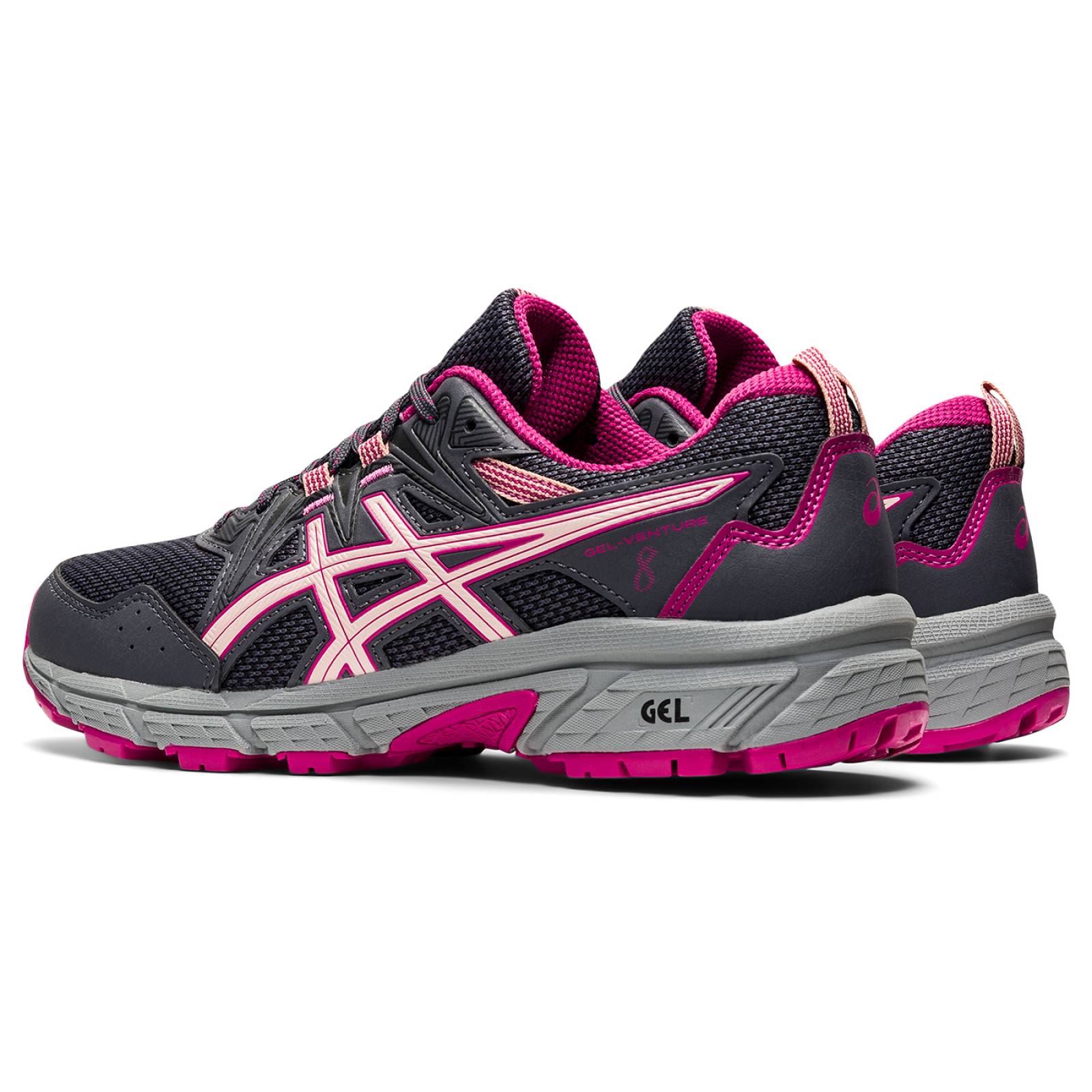 Tenis Asics Mujer Gris Gel Venture 8 Running 1012A708028