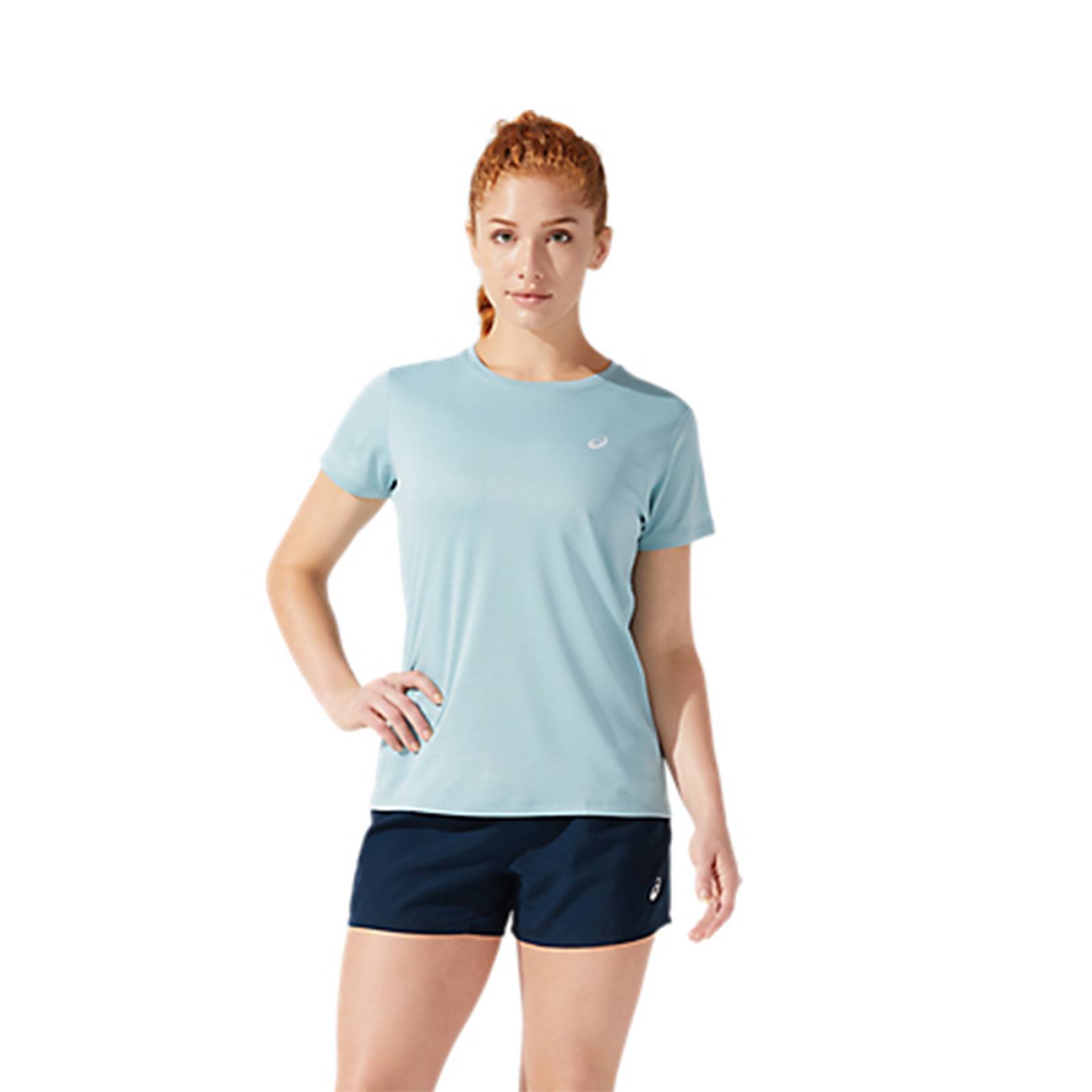 Playera Asics Mujer Azul Silver Top 2012B891401.