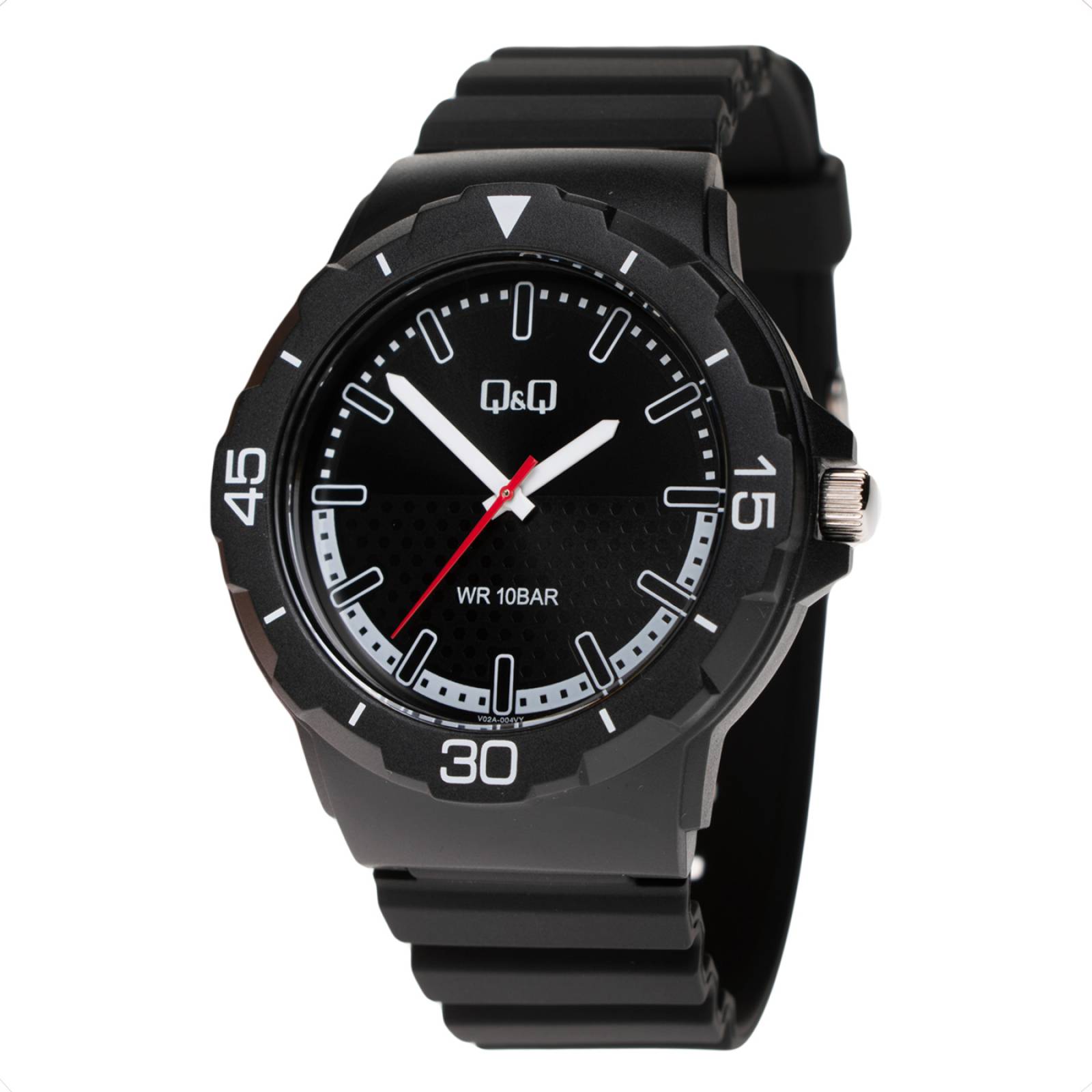 RELOJ Q&Q HOMBRE NEGRO V02A-004VY