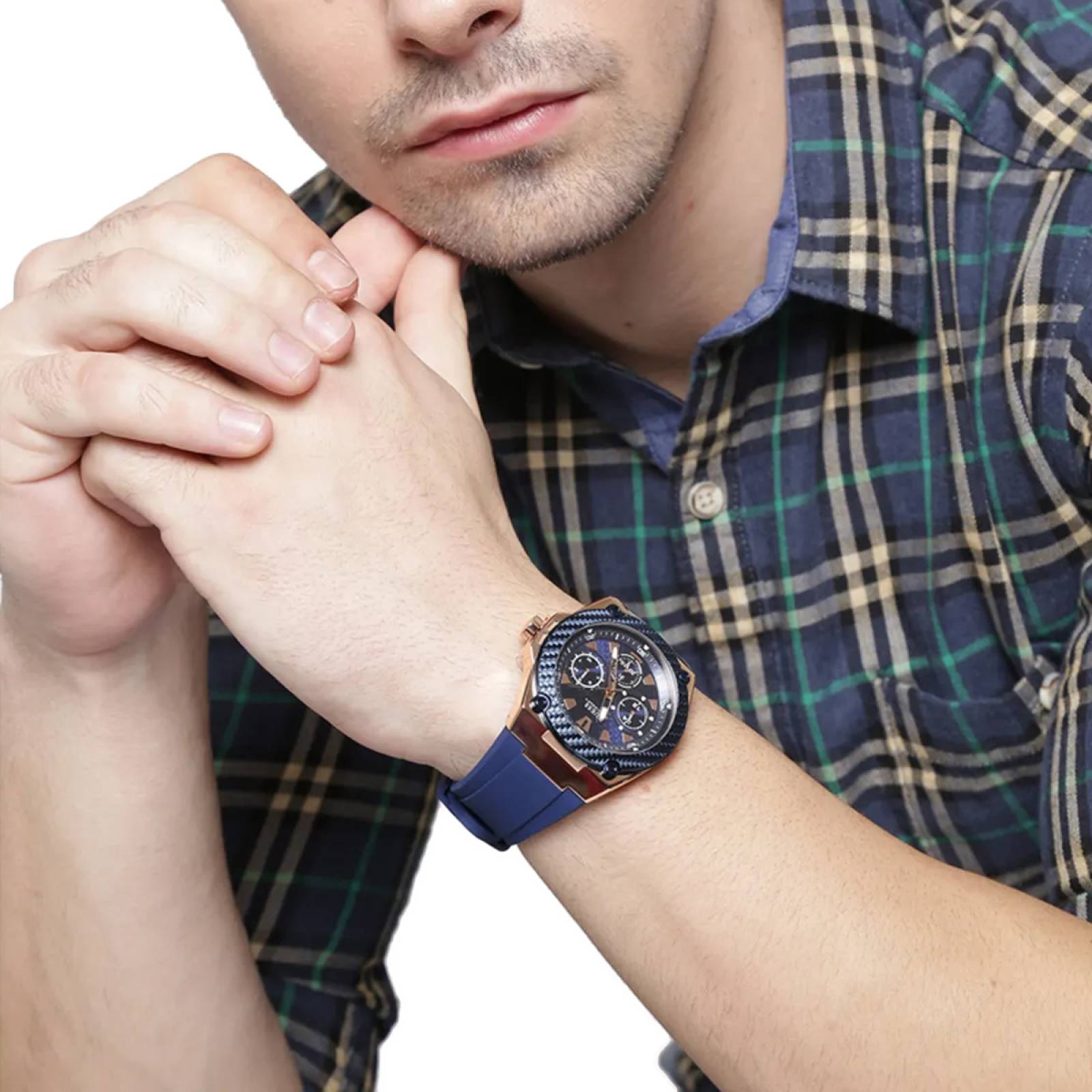 RELOJ GUESS HOMBRE AZUL OASIS W0366G4