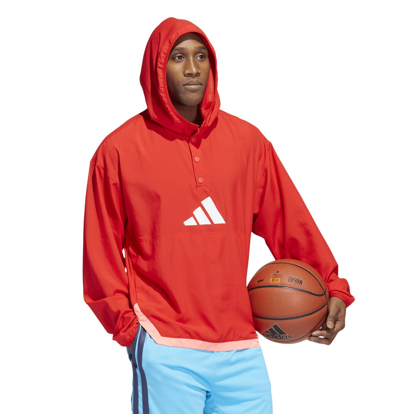 SUDADERA ADIDAS HOMBRE ROJO BB HOODY HF4197.