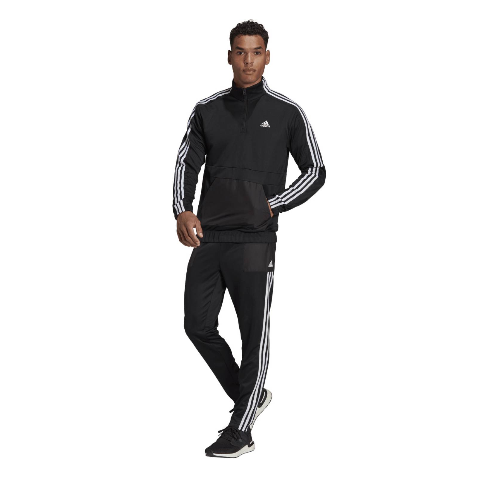 CONJUNTO ADIDAS NEGRO HOMBRE MTS TRICOT 1 4Z HE2233