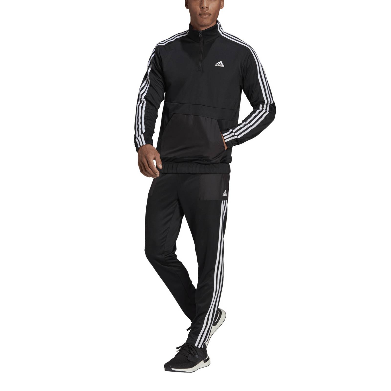 CONJUNTO ADIDAS NEGRO HOMBRE MTS TRICOT 1 4Z HE2233