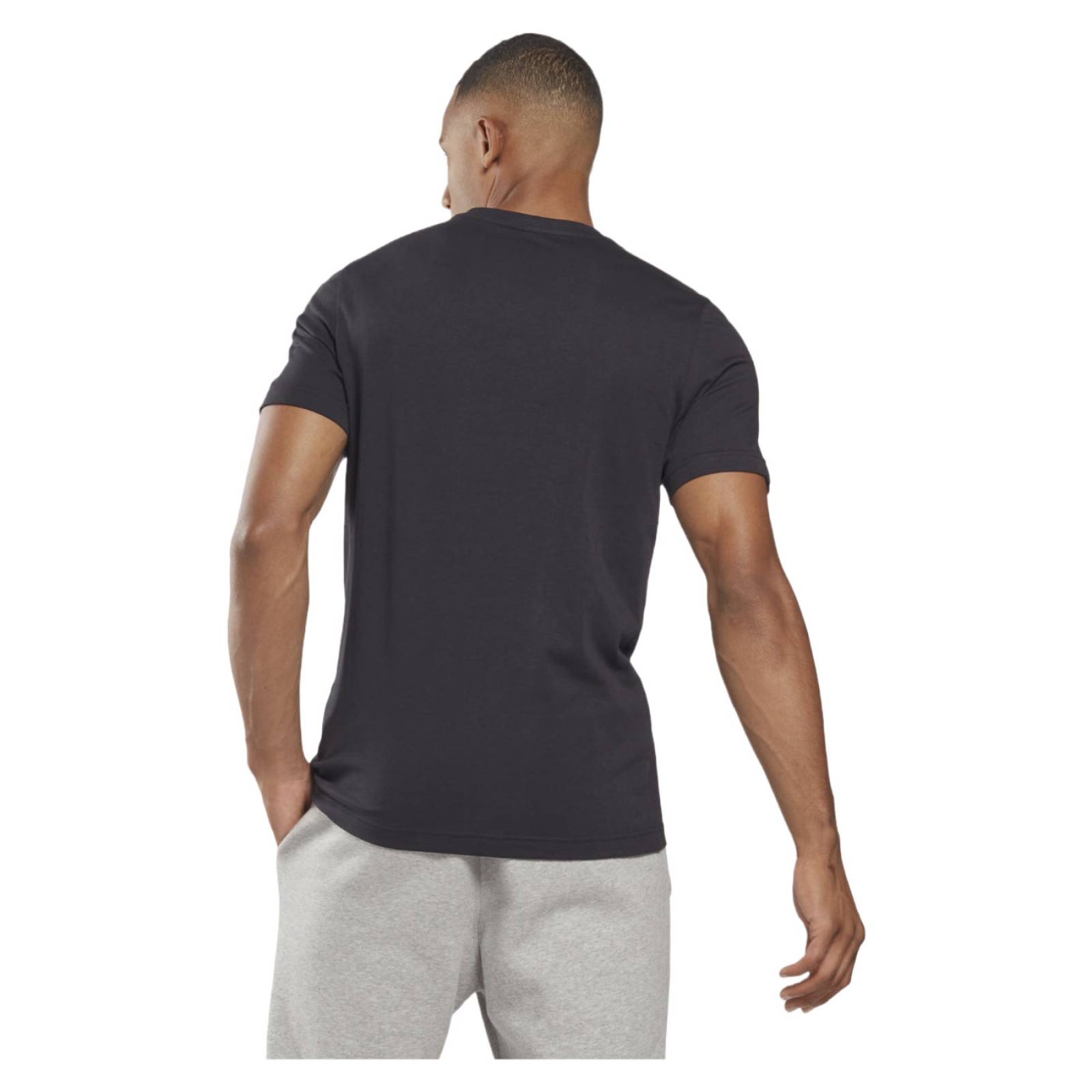 PLAYERA REEBOK HOMBRE NEGRO GS VECTOR TEE HD4000.