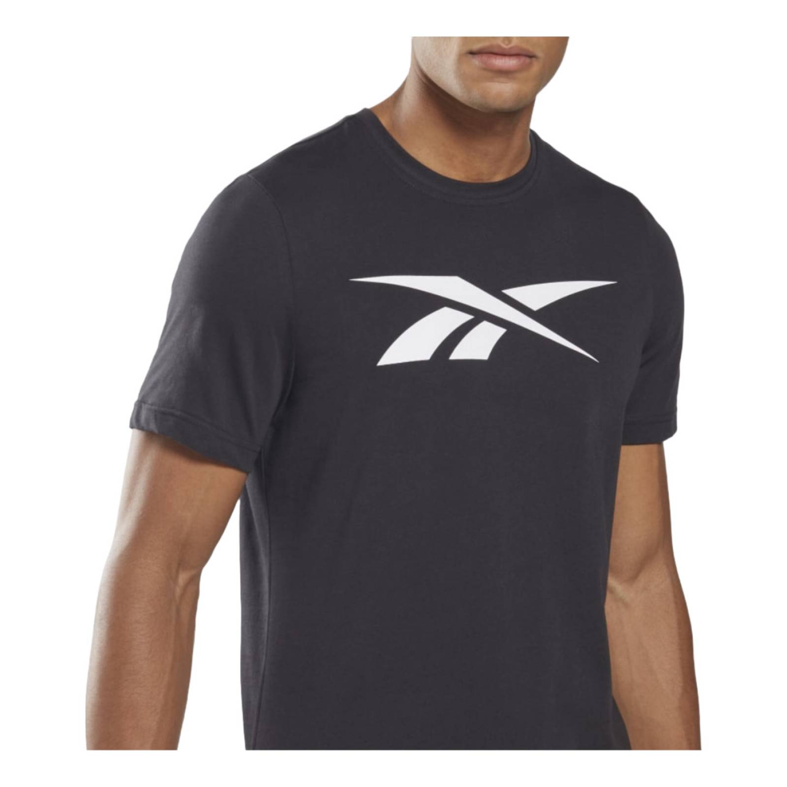PLAYERA REEBOK HOMBRE NEGRO GS VECTOR TEE HD4000.