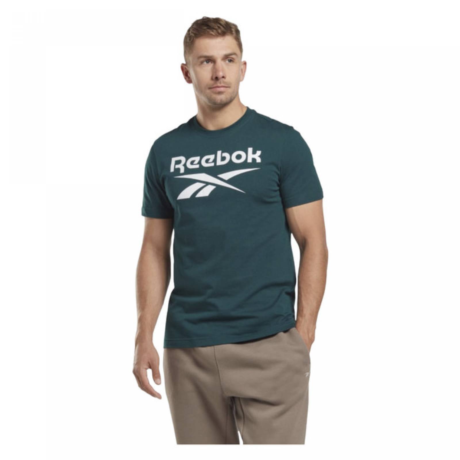 PLAYERA REEBOK HOMBRE VERDE RI Big Logo Tee HM5342