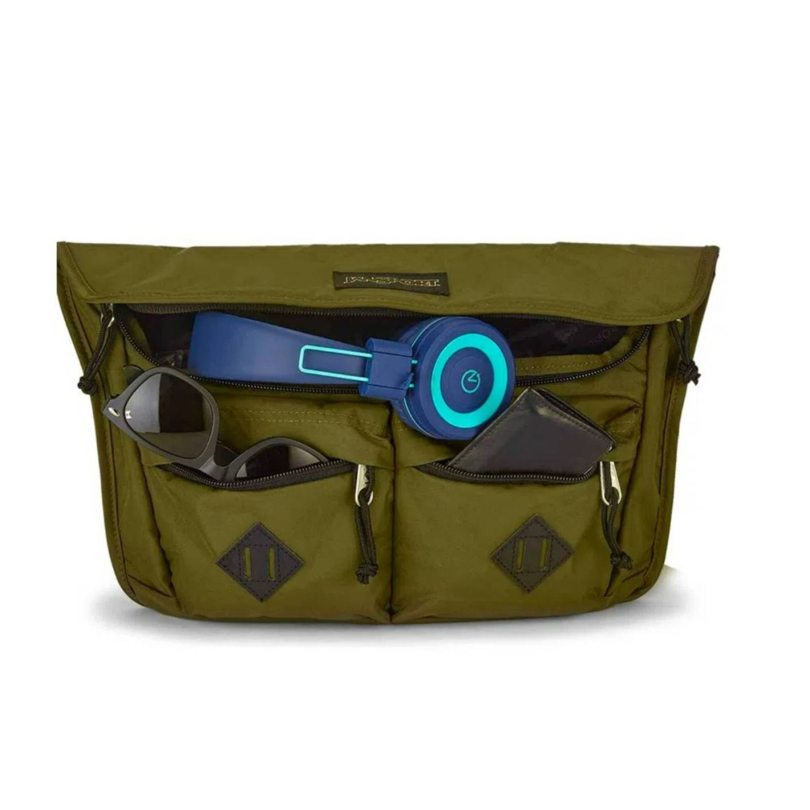 BOLSA JANSPORT UNISEX VERDE LARIMER CROSSBODY JS0A4QV57G3