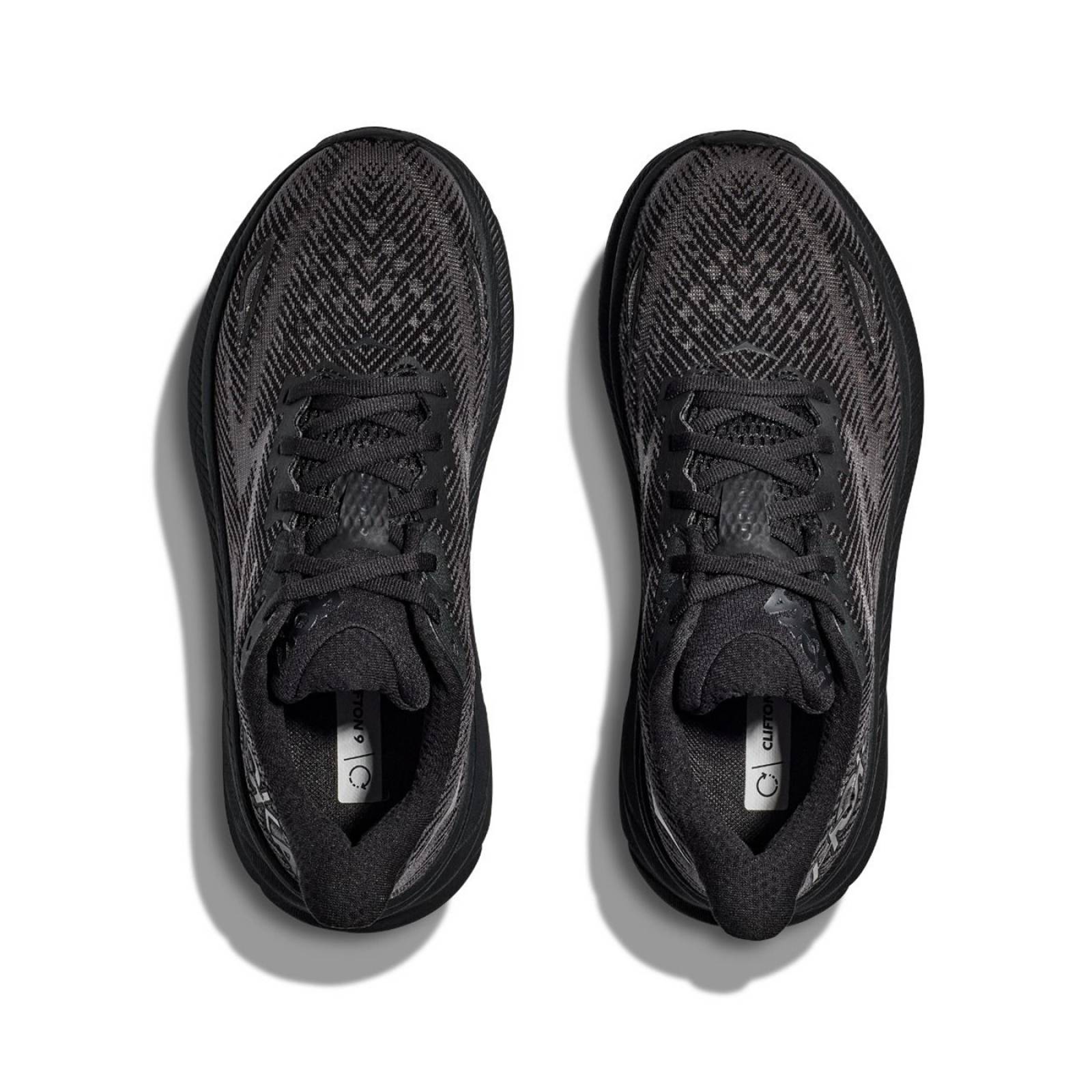 TENIS HOKA HOMBRE NEGRO CLIFTON 9 1127895BBLC