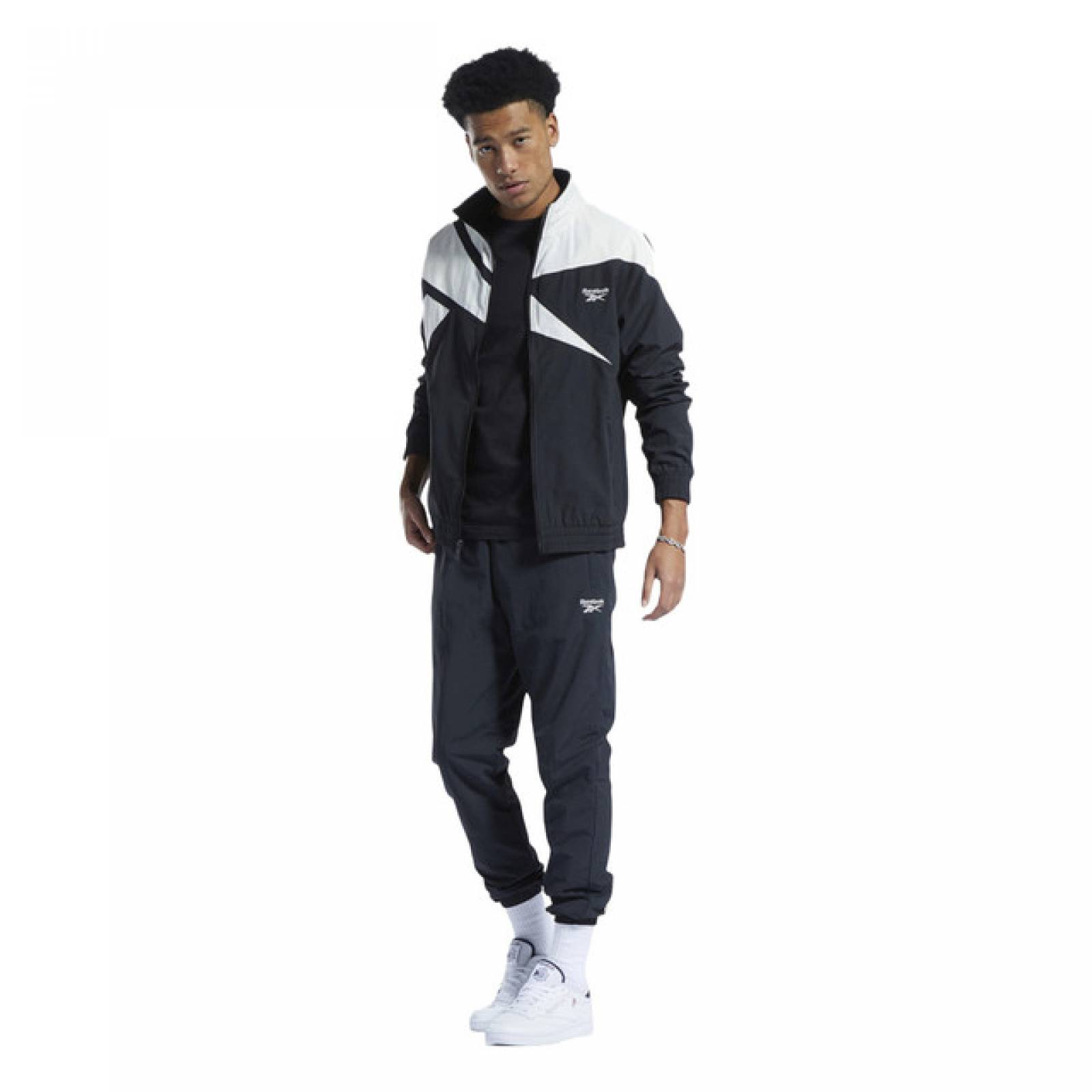 CHAMARRA REEBOK UNISEX NEGRO/BLANCO CL F FR TRACKTOP HK7078.