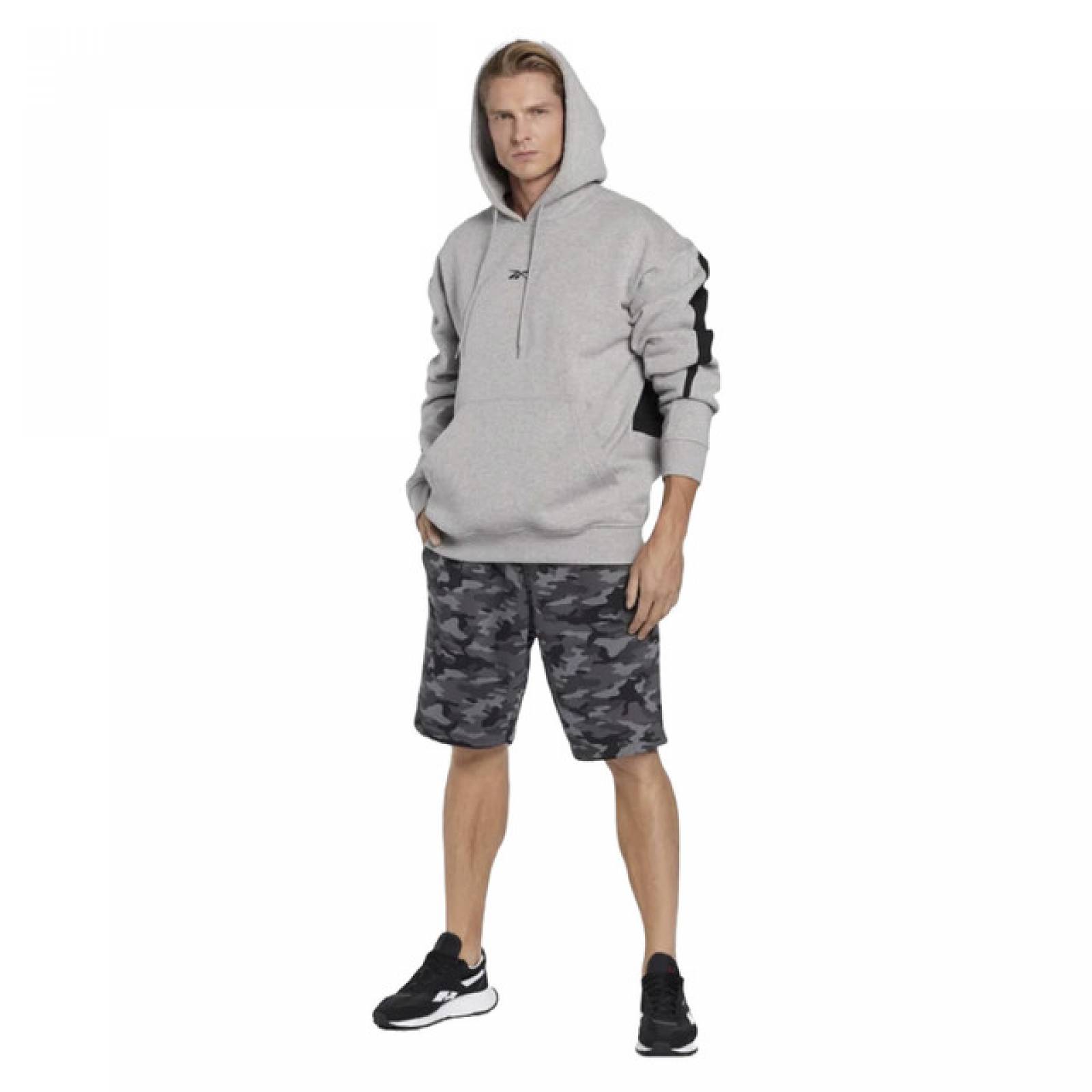 SUDADERA REEBOK HOMBRE GRIS CLASSIC BV HOODIE HS6848.