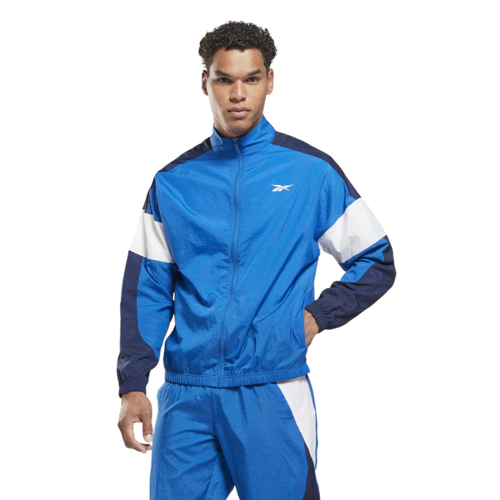 SUDADERA REEBOK HOMBRE AZUL REEBOK TRAIN WOVEN HT1685.