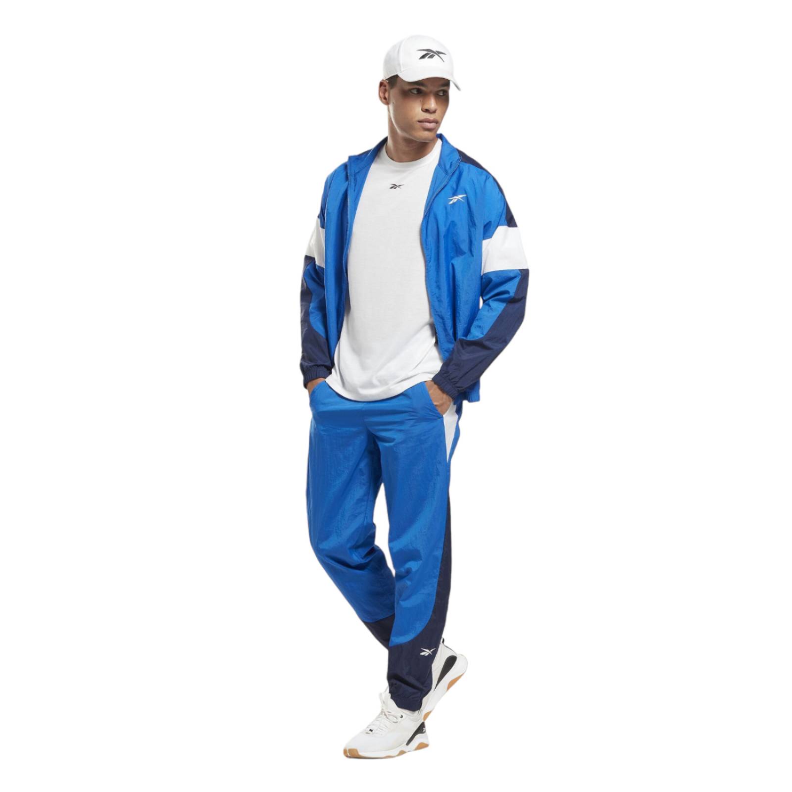 SUDADERA REEBOK HOMBRE AZUL REEBOK TRAIN WOVEN HT1685.
