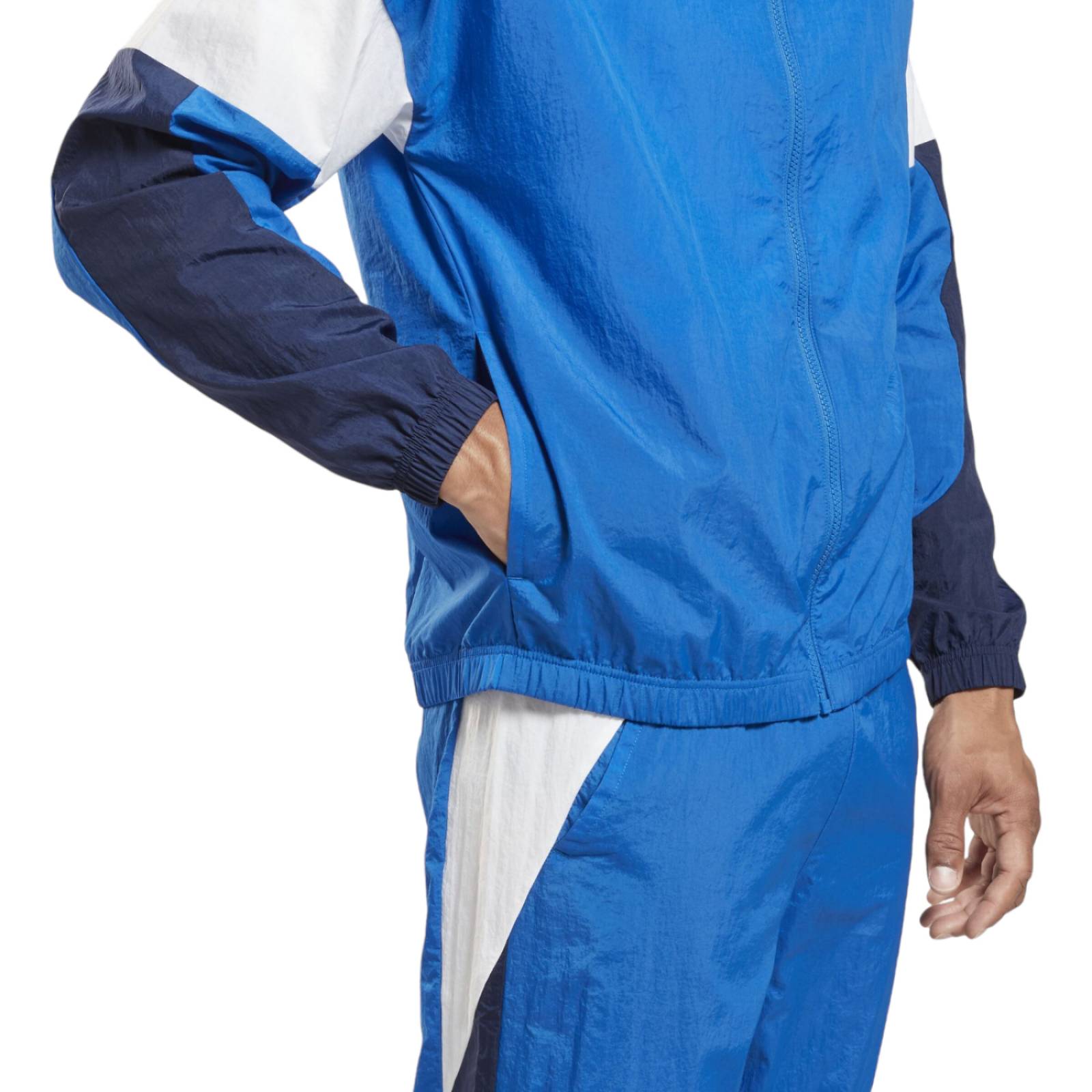 SUDADERA REEBOK HOMBRE AZUL REEBOK TRAIN WOVEN HT1685.