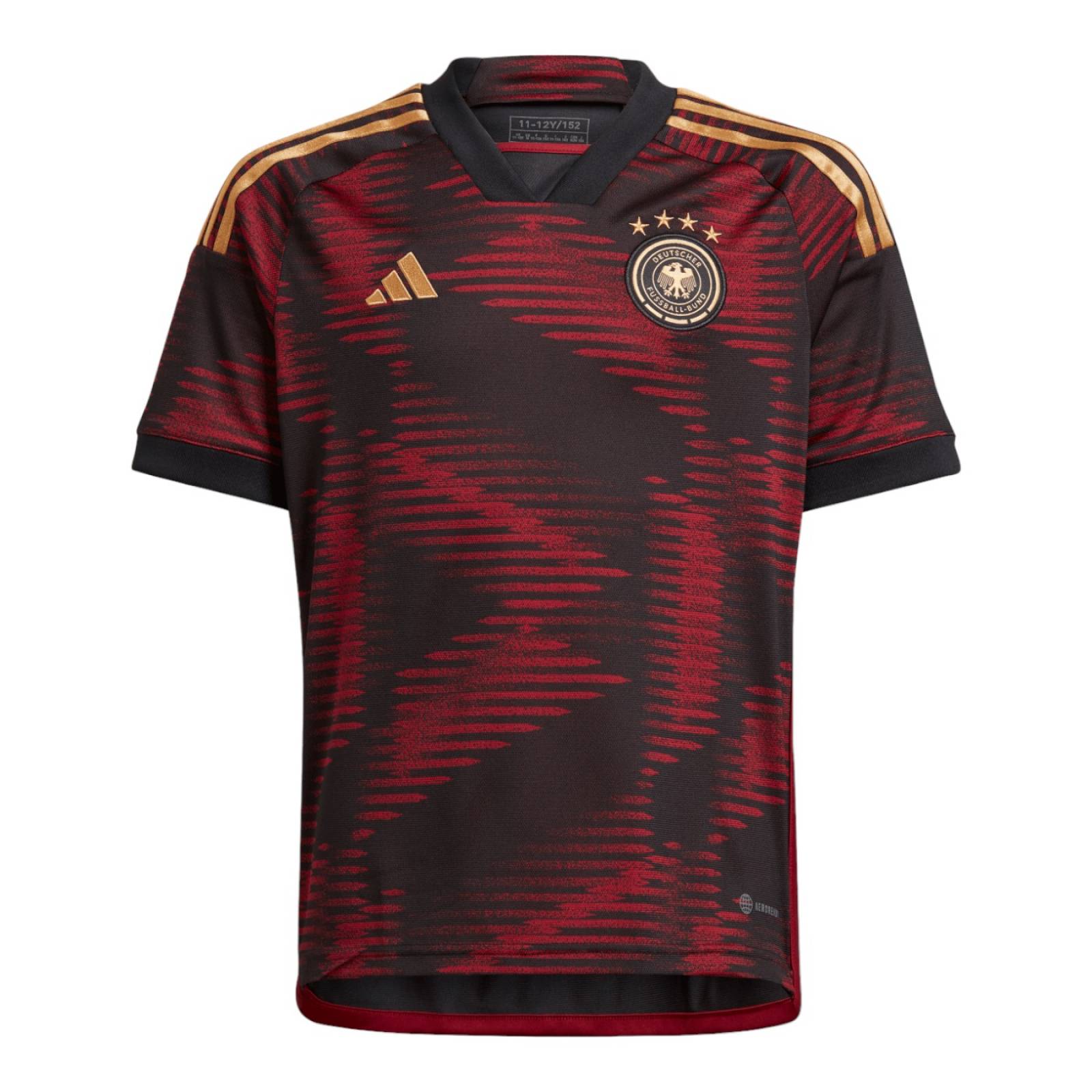 JERSEY ADIDAS NIÑO JUVENIL UNIFORME NEGRO DE VISITANTE ALEMANIA 22