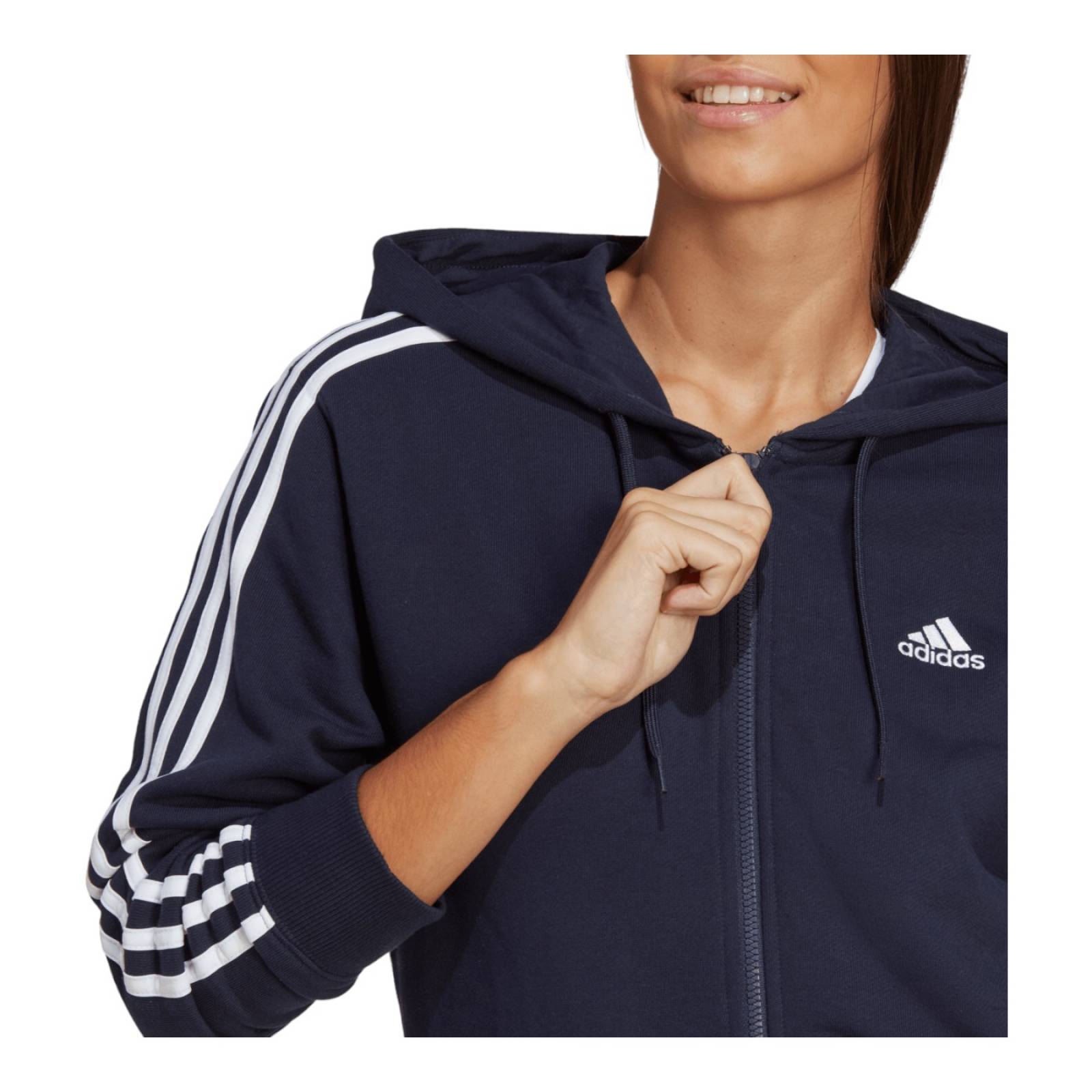 SUDADERA ADIDAS MUJER Negro ADIDAS W 3S FT FZ R HD IC9918.