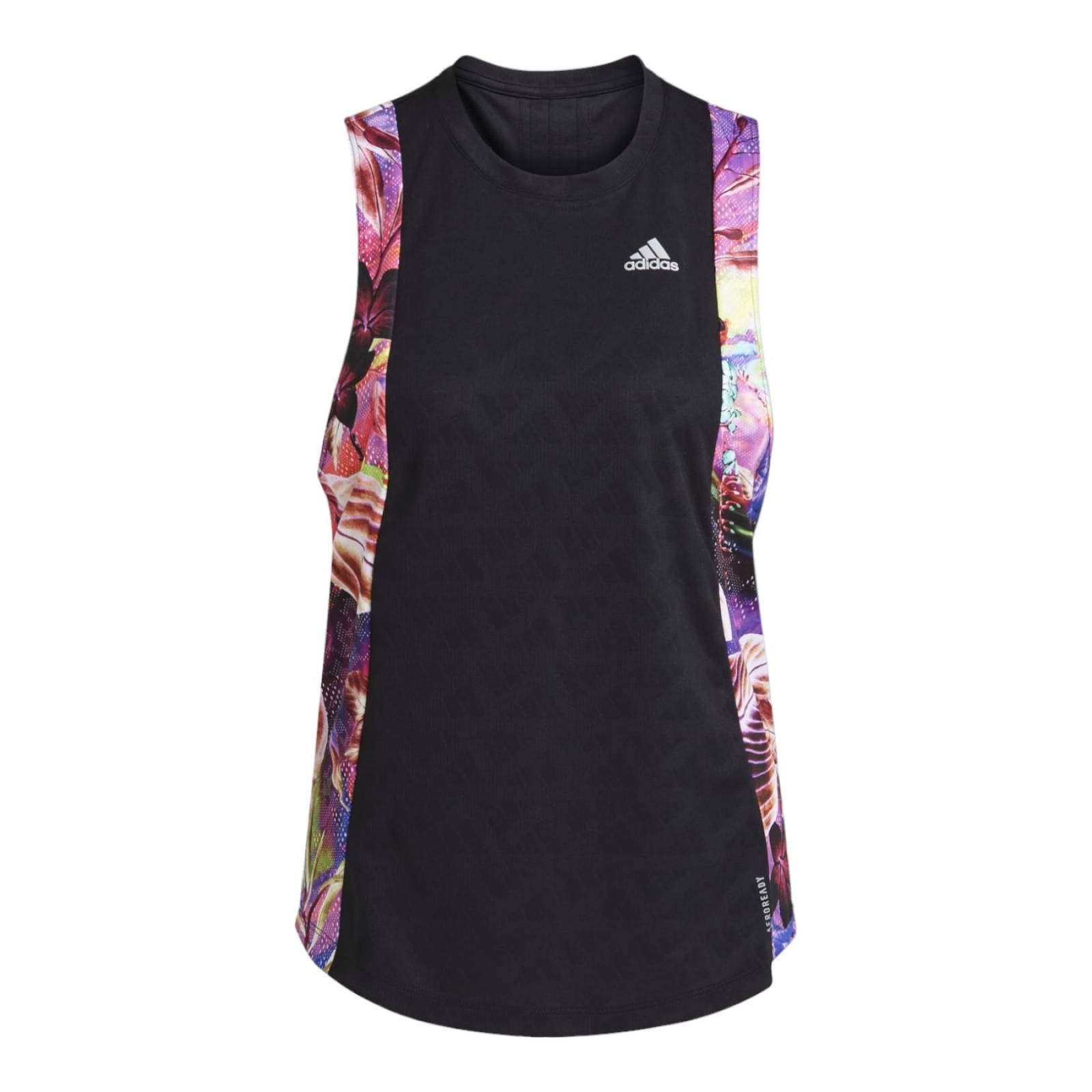 PLAYERA ADIDAS MUJER NEGRO ADIDAS OWN THE RUN FLORAL GK6977.