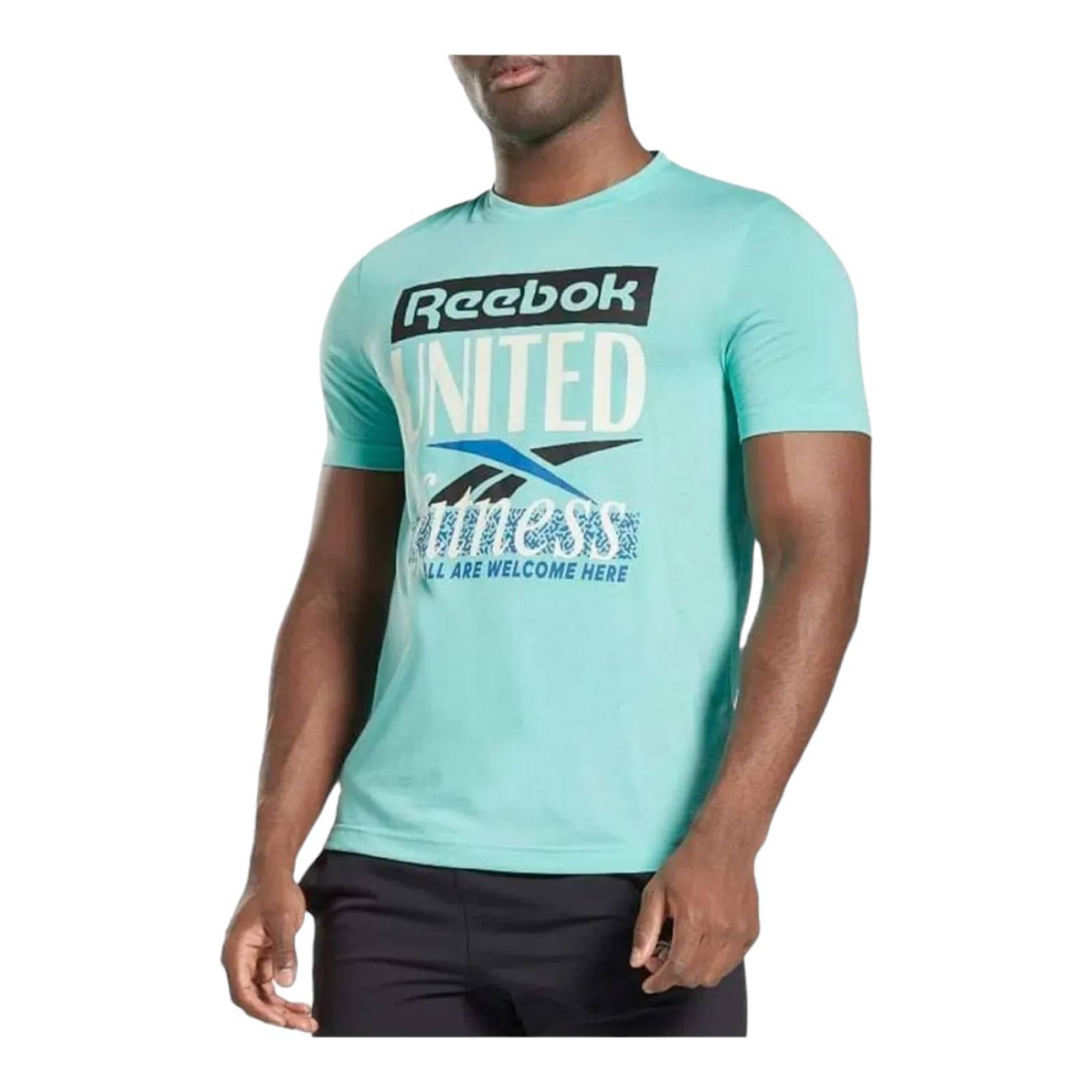 PLAYERA REEBOK HOMBRE AZUL REEBOK UBF VERBIAGE TEE HI0030.