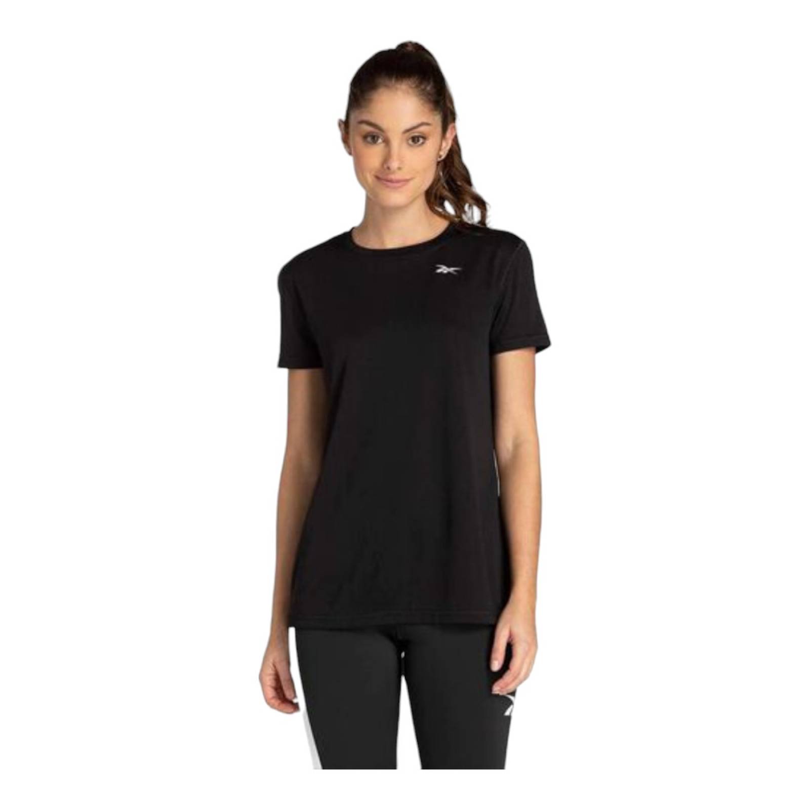 PLAYERA REEBOK MUJER NEGRO REEBOK BASIC SS TEE W H13269.